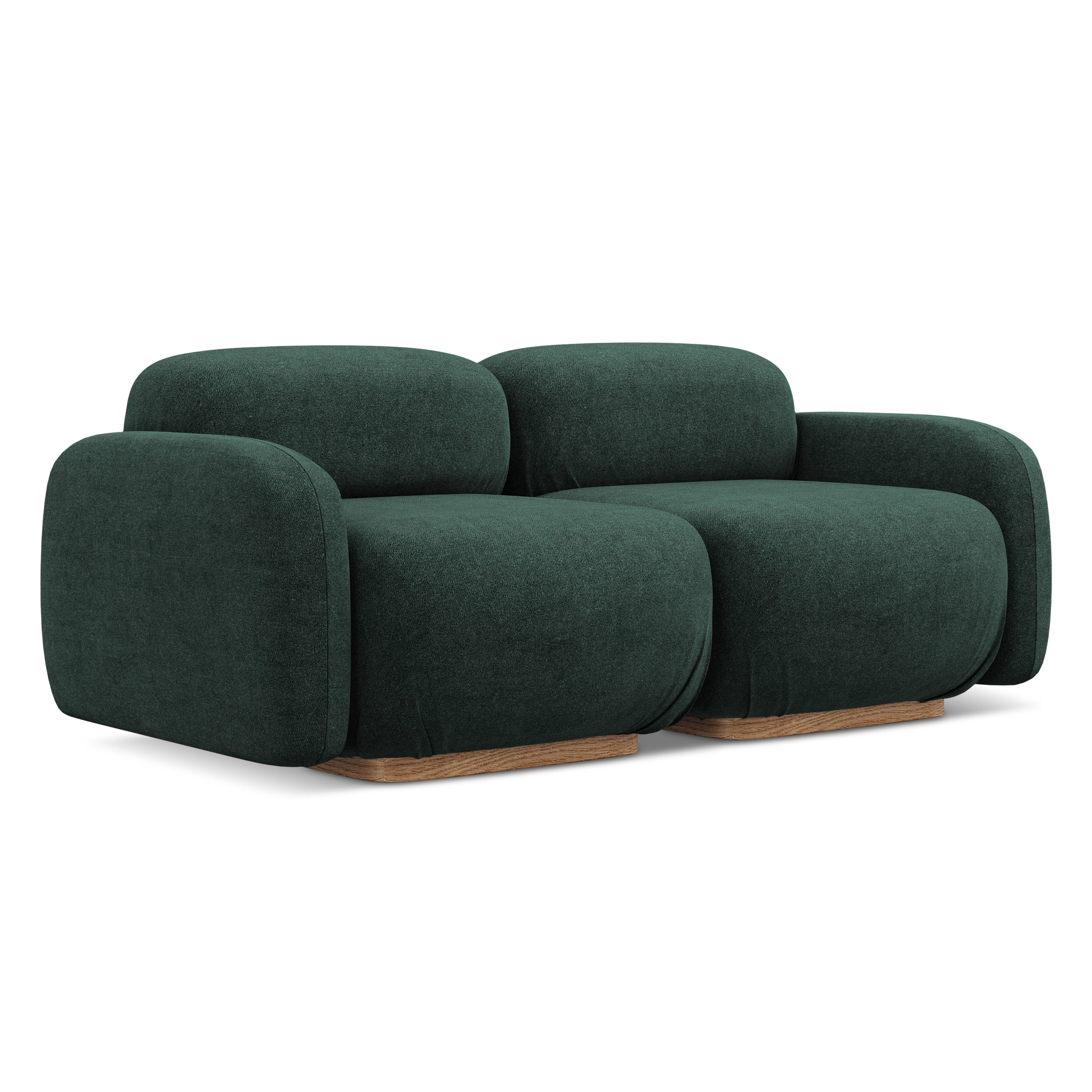 AILANI 3-Seater Modular Sofa in Bottle Green Boucle