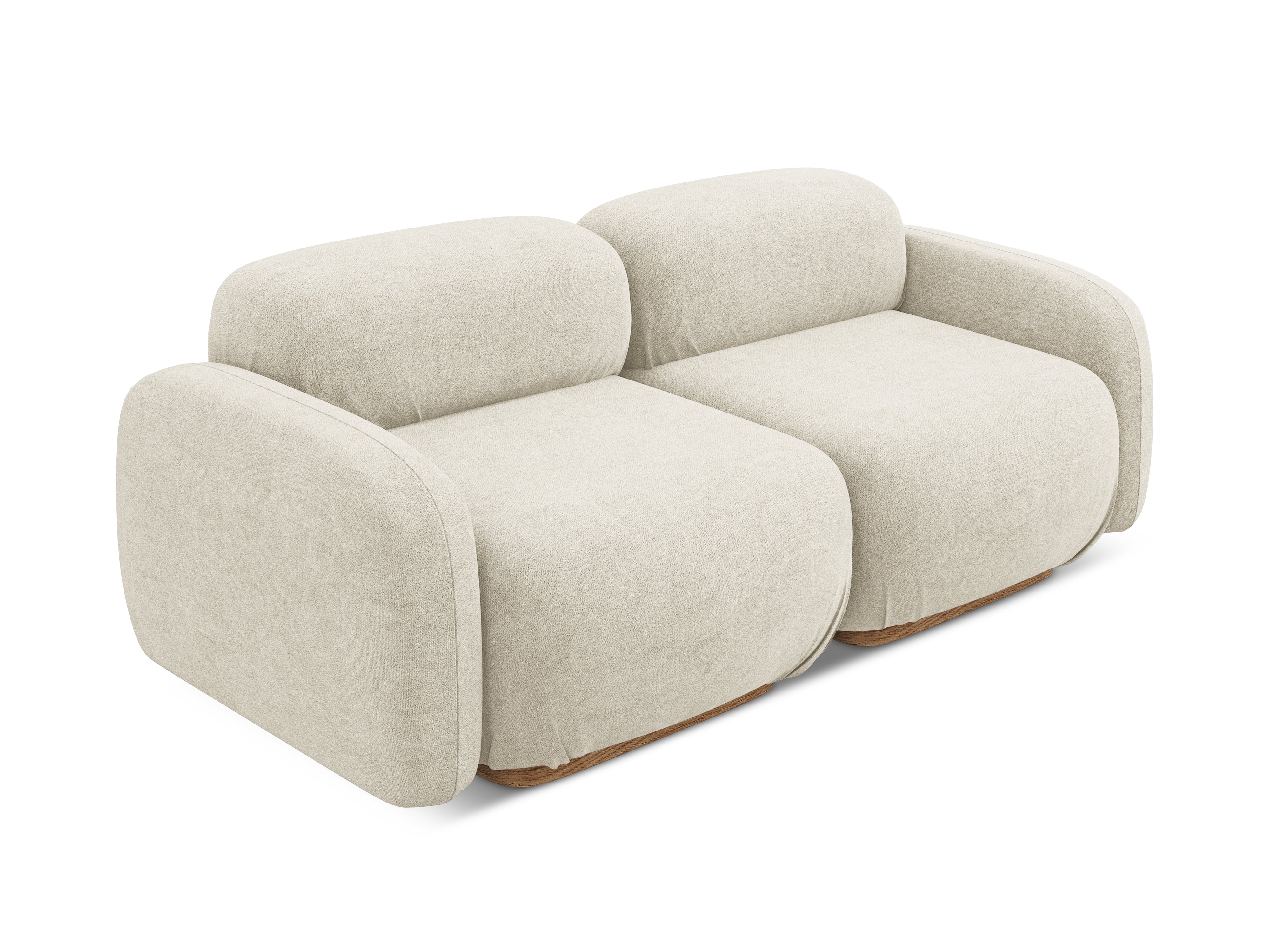 AILANI Light Beige Boucle 3-Seater Modular Sofa