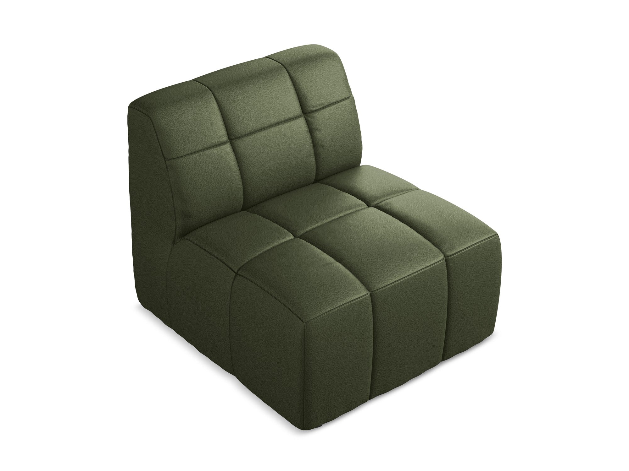 Armchair / module ALOHA dark green eco-leather