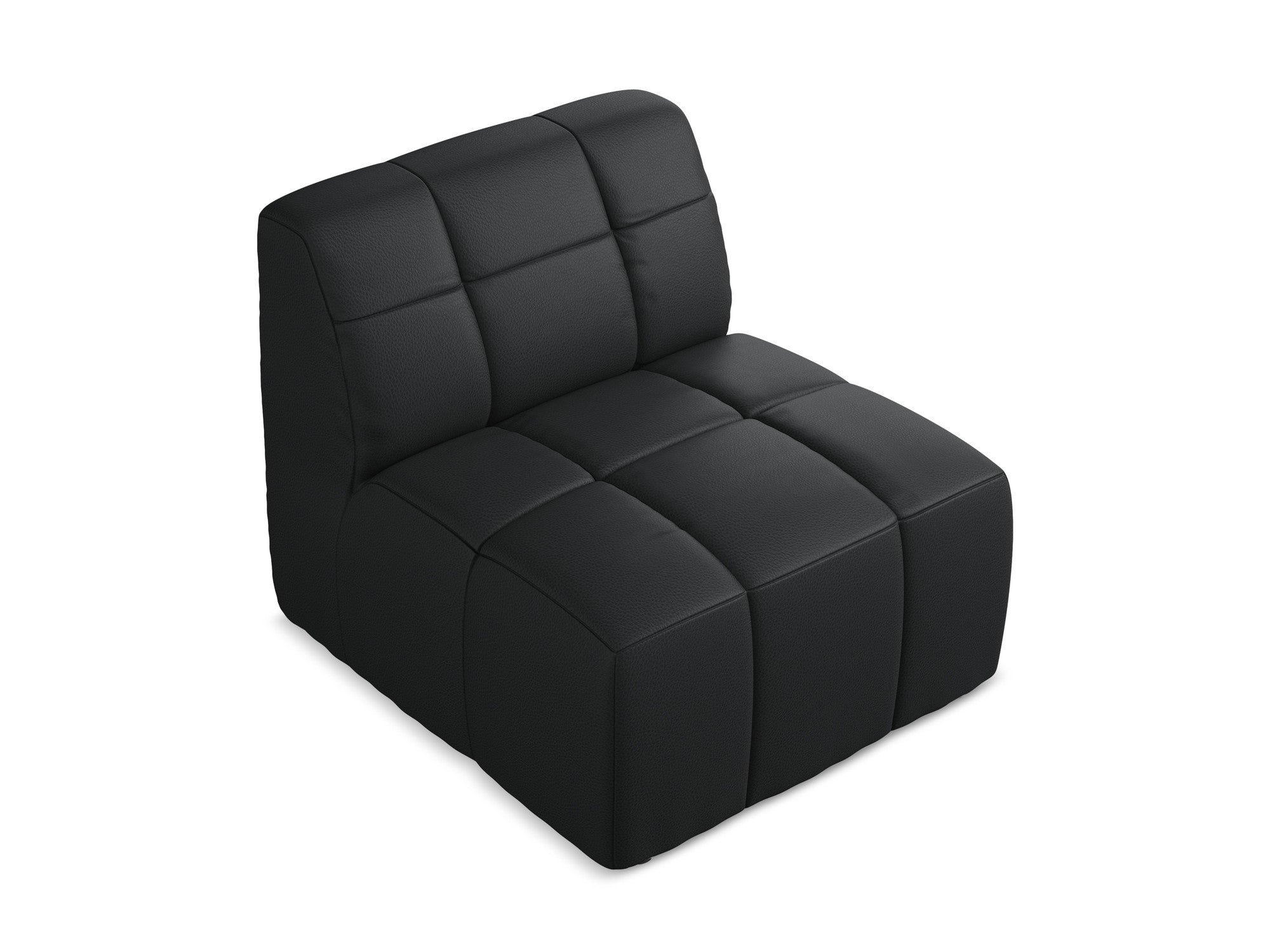 Armchair / module ALOHA black eco-leather