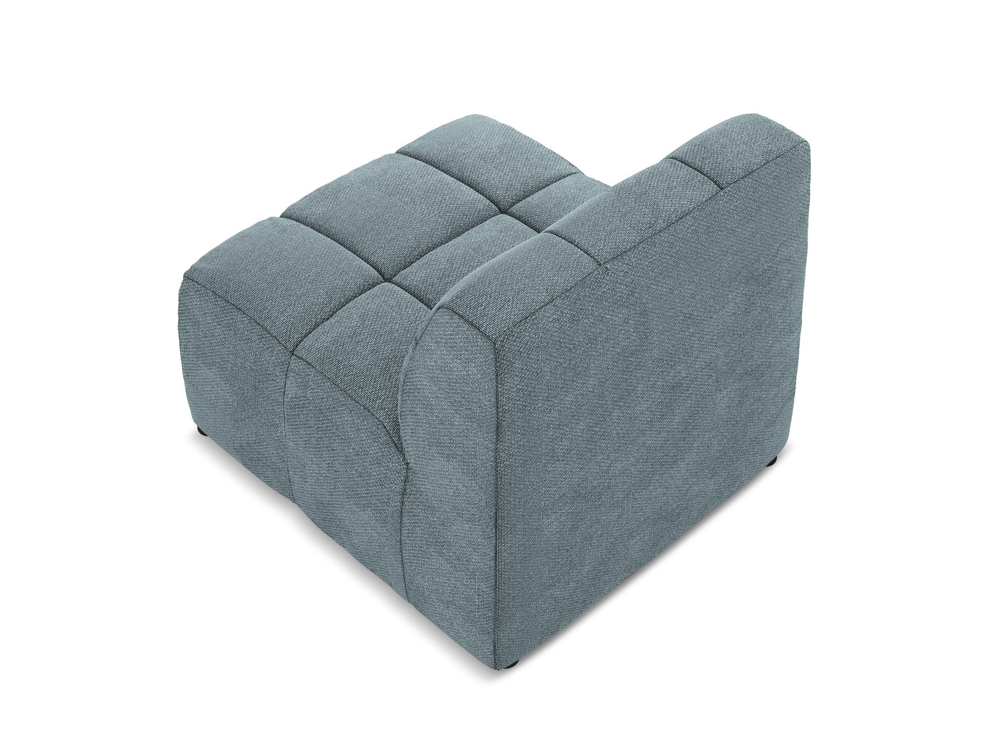 Armchair / module ALOHA denim blue boucle