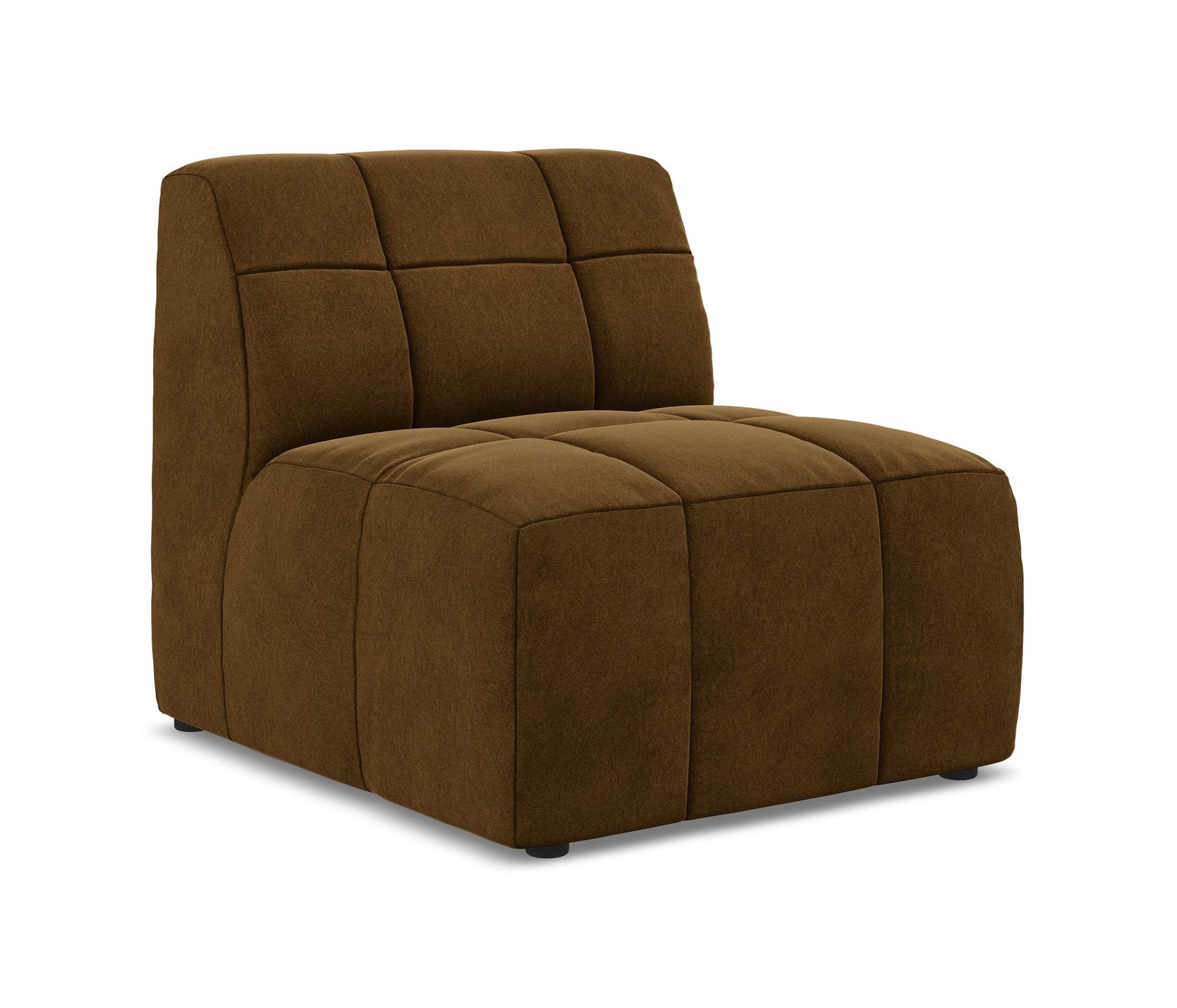 Kreslo / modul zamatový ALOHA horčicový