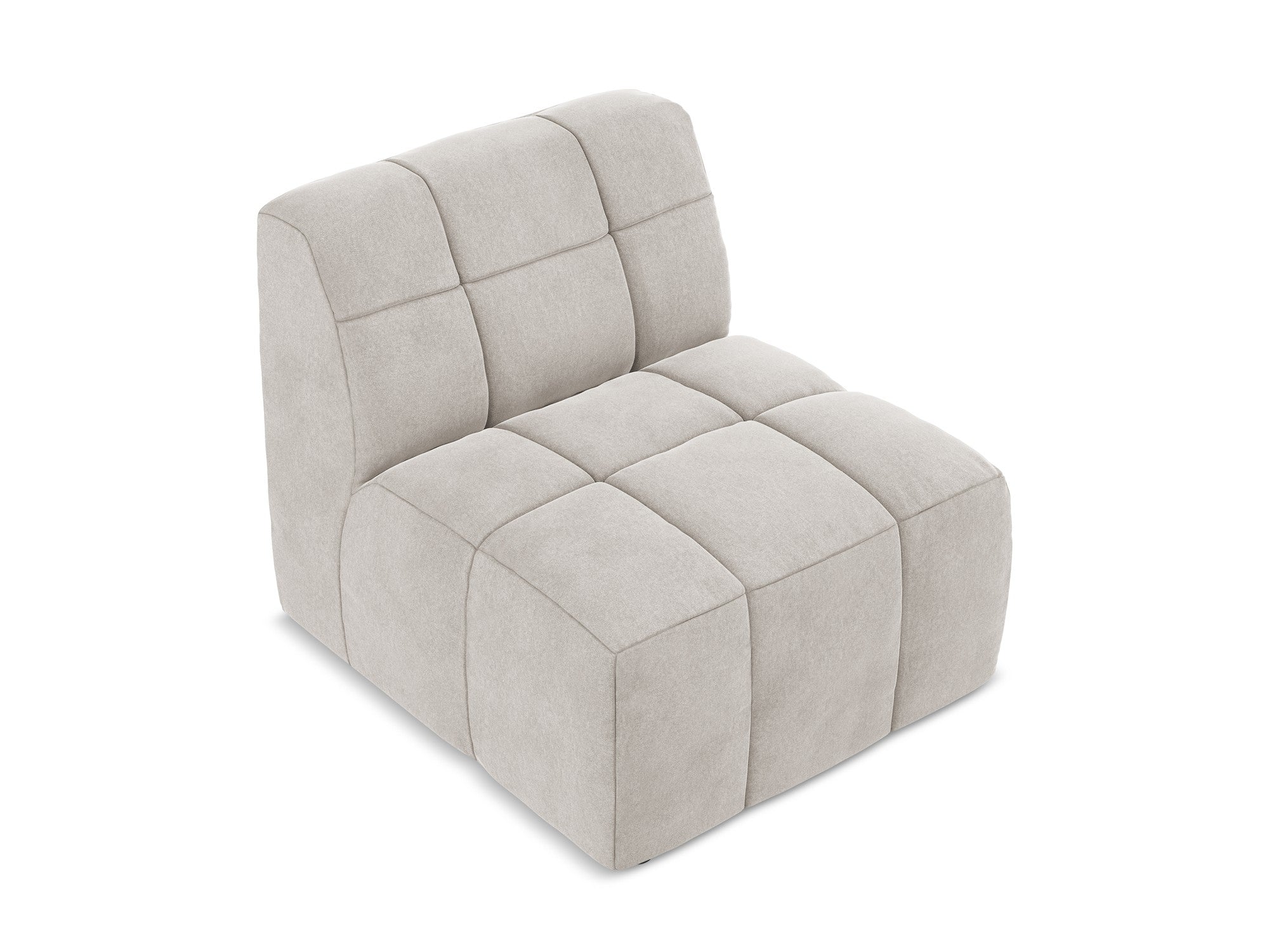 Armchair / velvet module ALOHA light beige