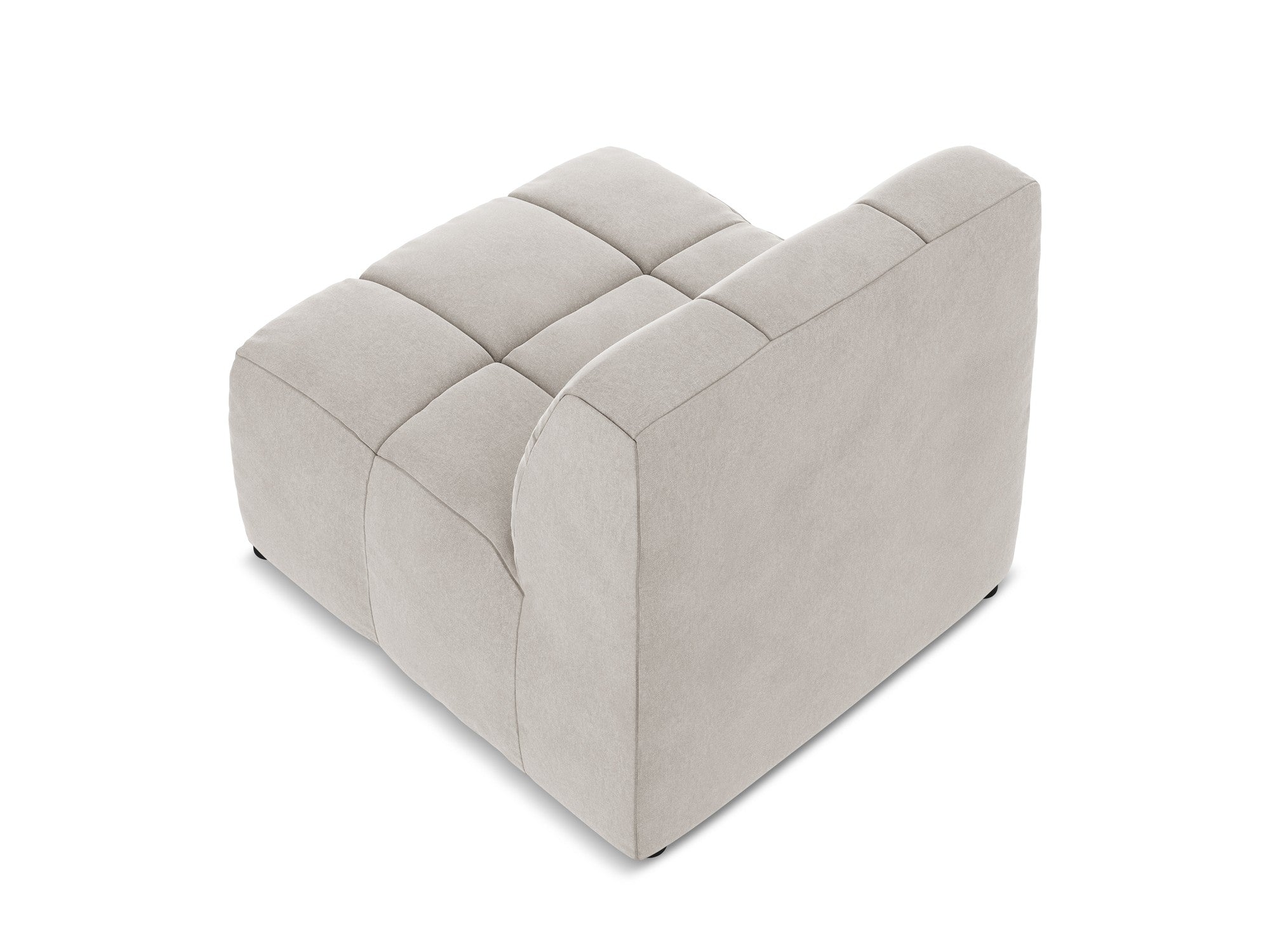 Armchair / velvet module ALOHA light beige