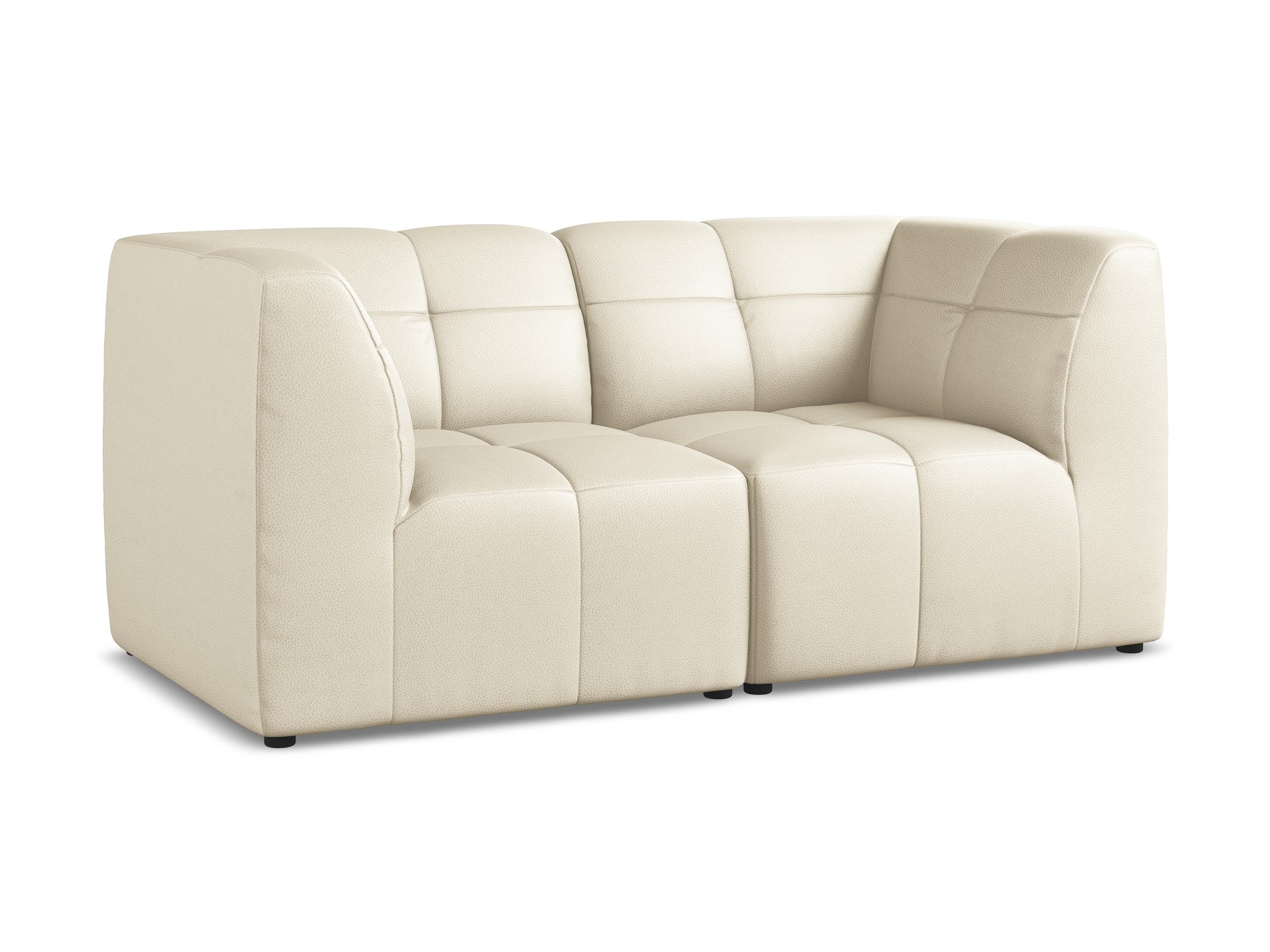 Modular 2-Seater Sofa ALOHA Light Beige Eco-Leather