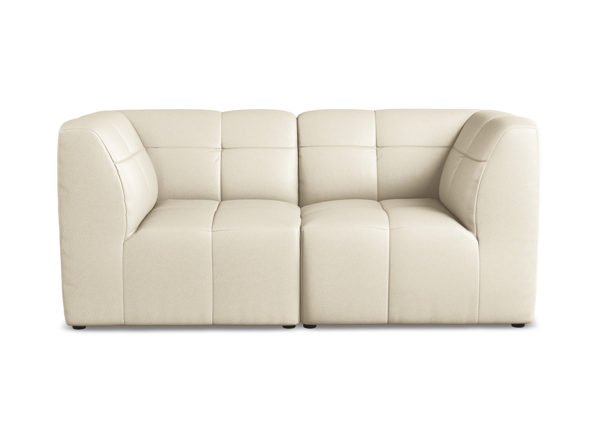 Modular 2-Seater Sofa ALOHA Light Beige Eco-Leather