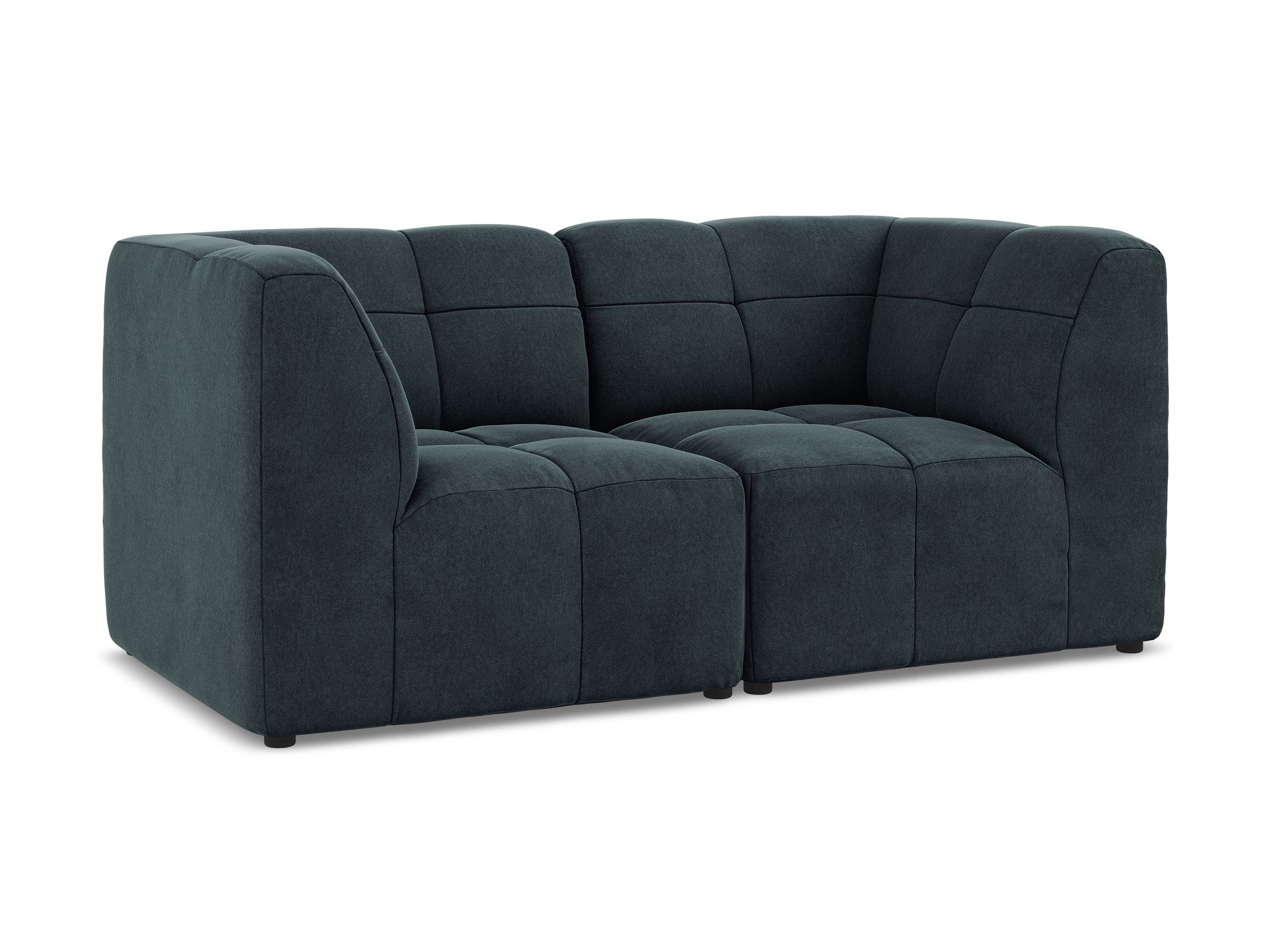 Velvet modular sofa for two ALOHA in sea green