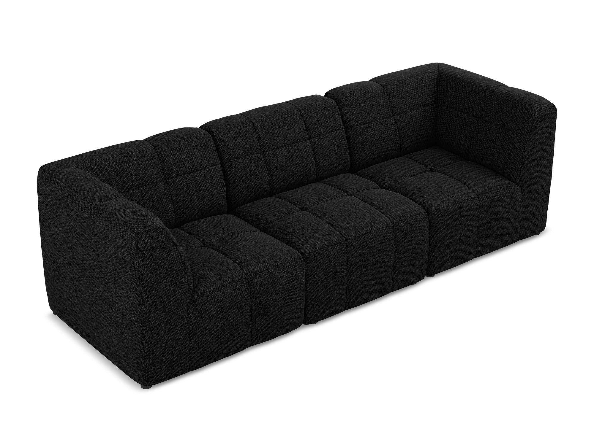 3-seater modular sofa ALOHA black boucle