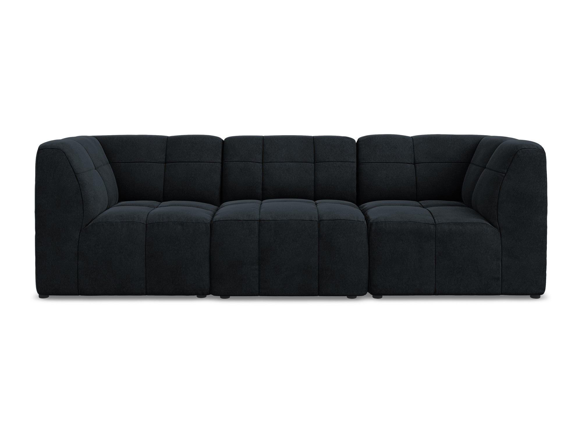 Sofá modulárna zamatová 3-miestna ALOHA kráľovsky modrá