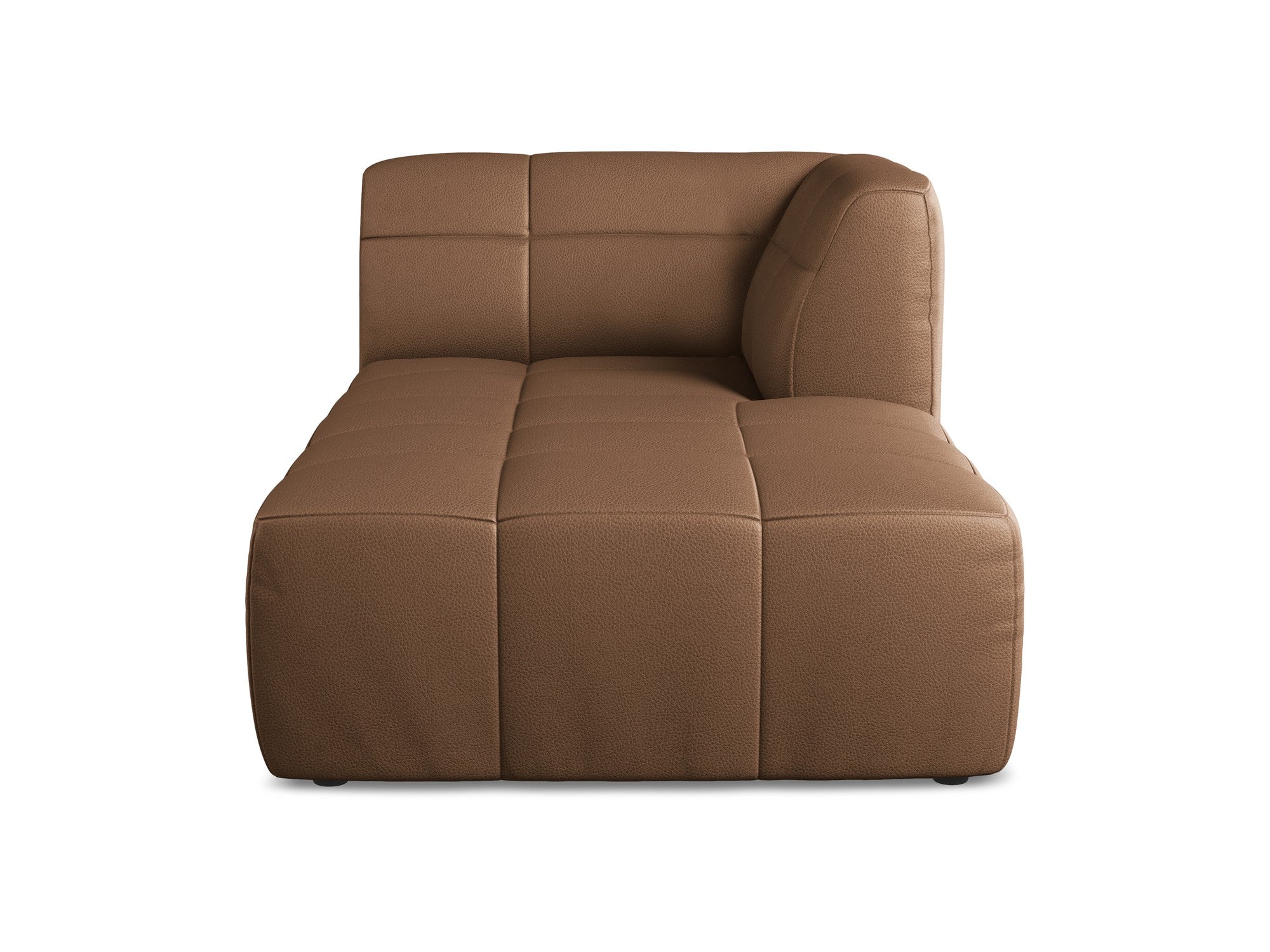 Right-facing chaise lounge ALOHA chocolate eco-leather