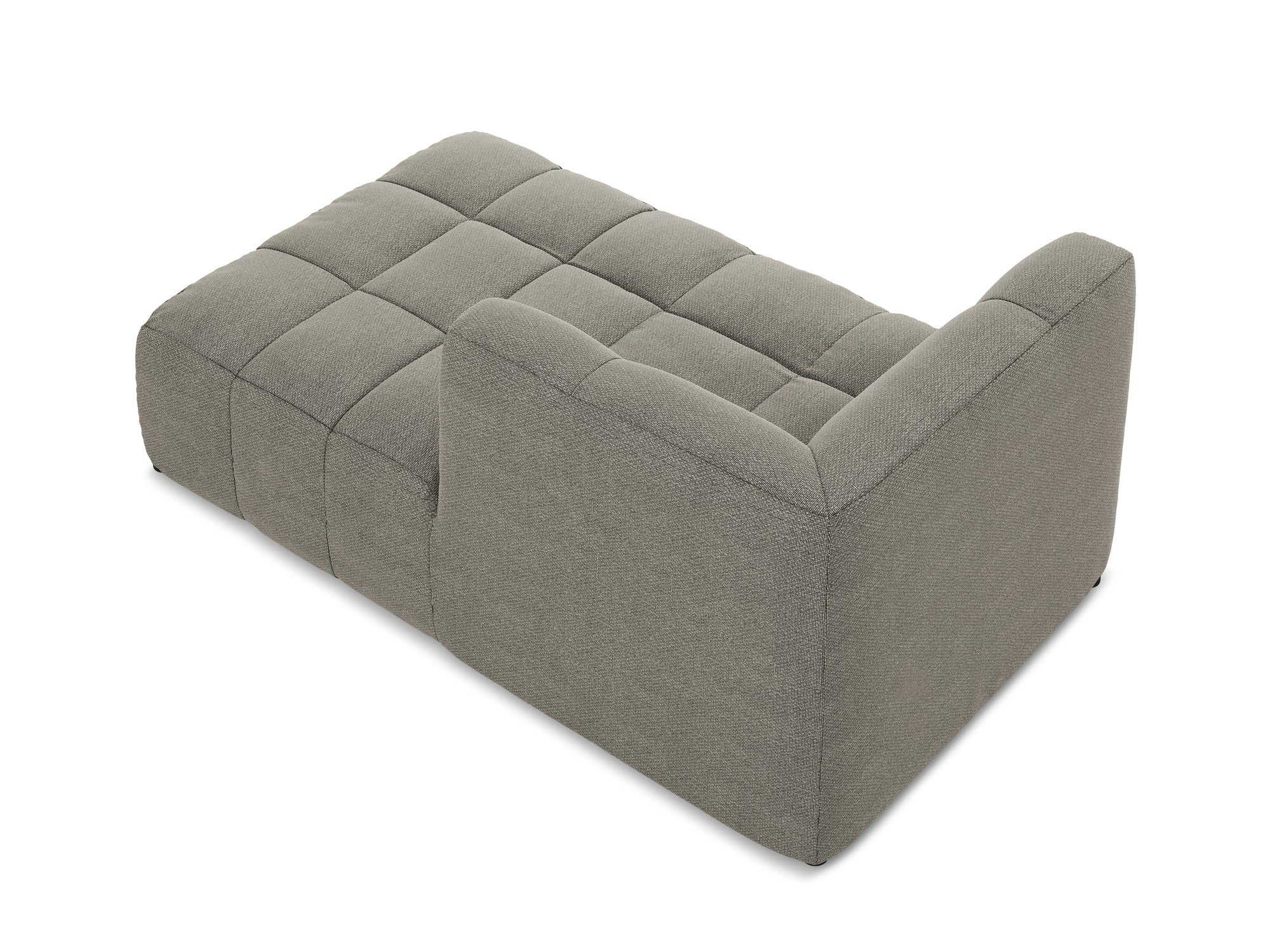 Right-facing chaise lounge ALOHA gray boucle