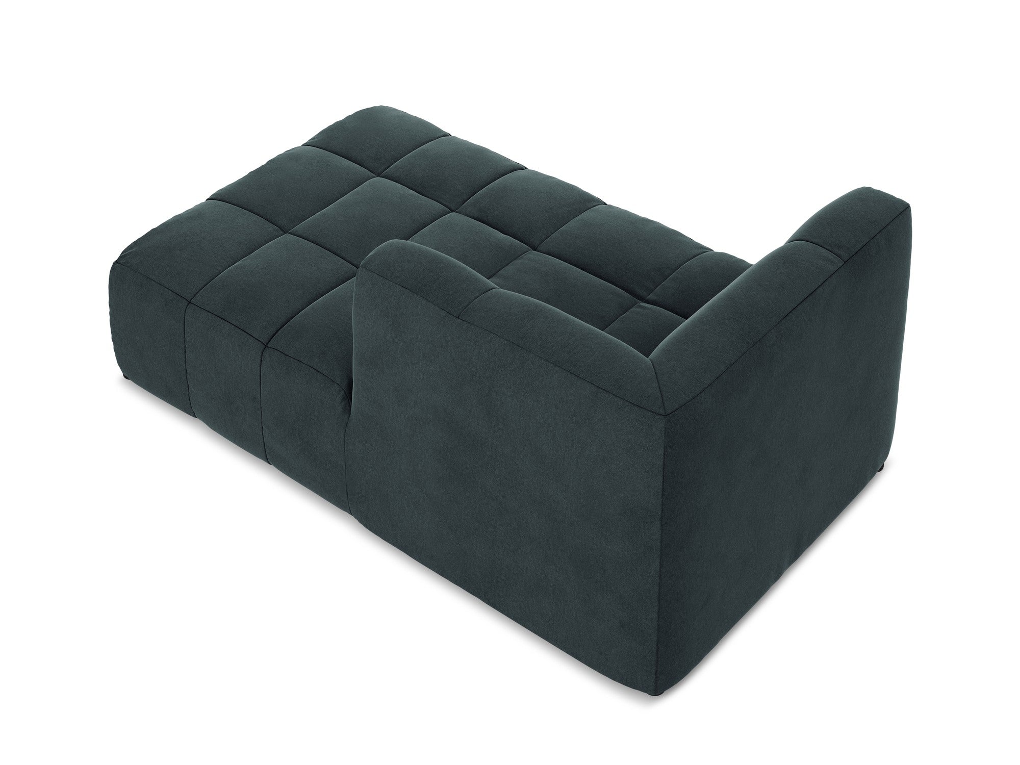 Pravostranný aksamitný szezlong ALOHA morský