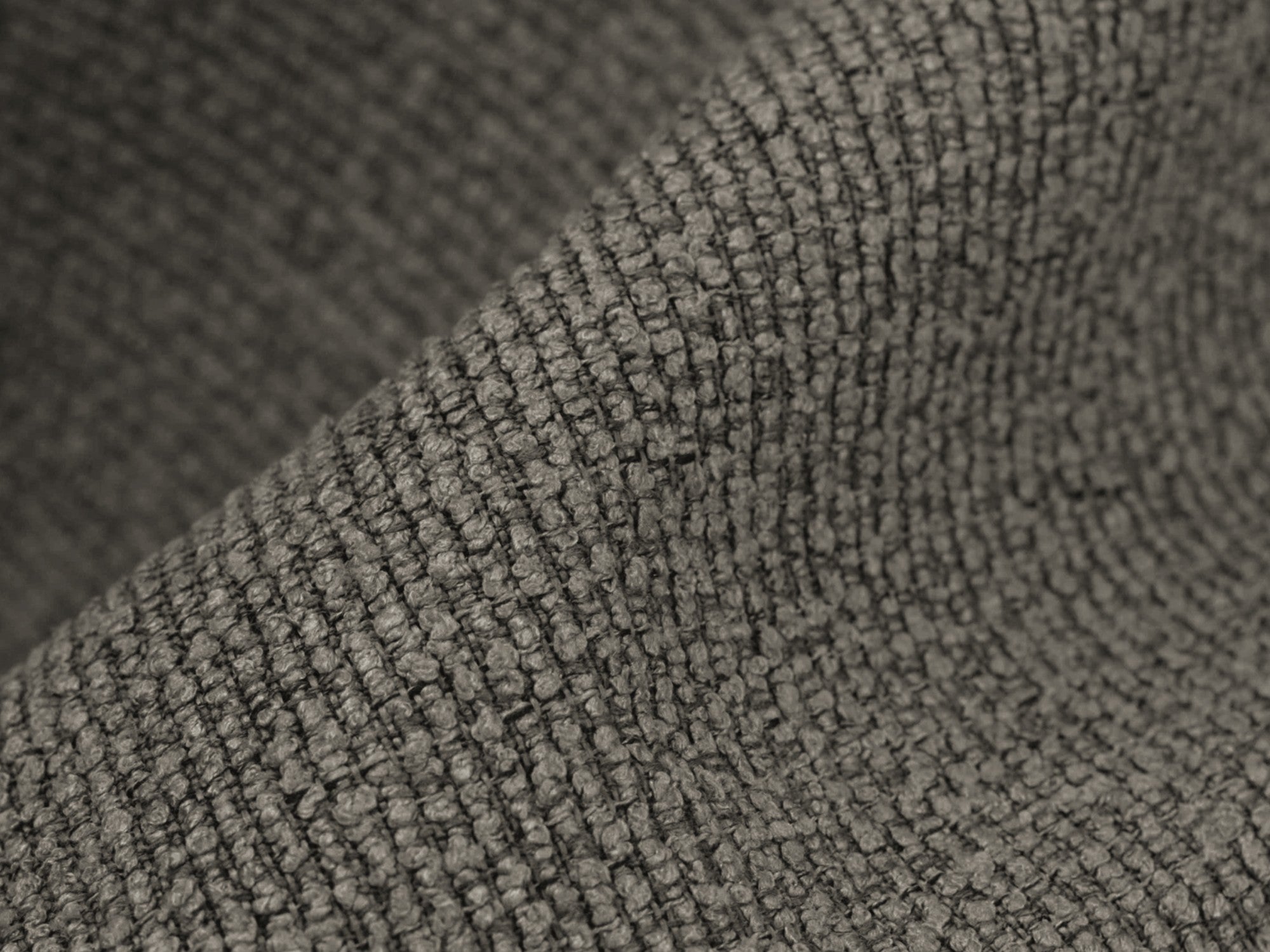 Left-facing modular sofa ALOHA in gray boucle, 3-seater