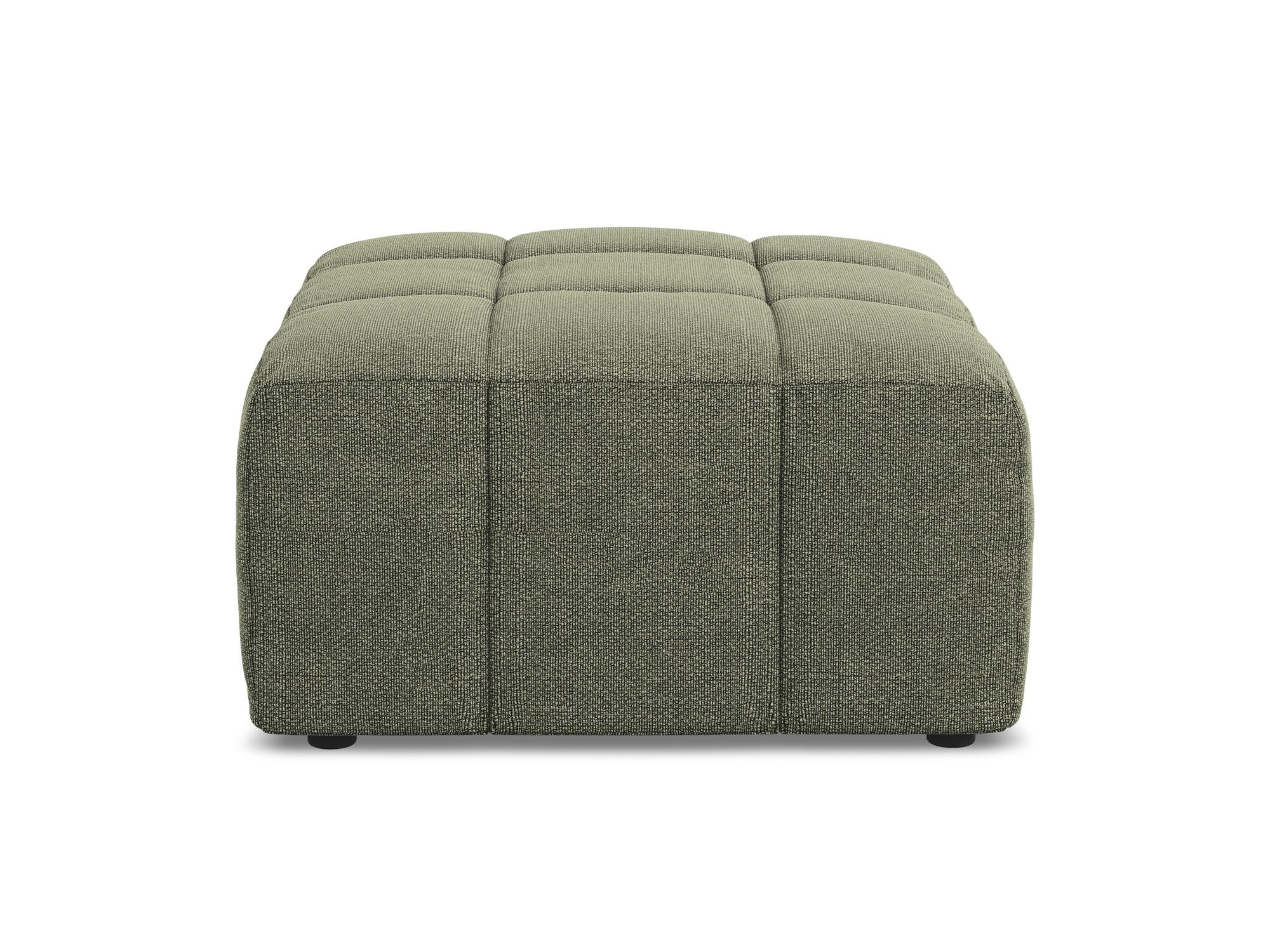 Pouf / module ALOHA olive boucle