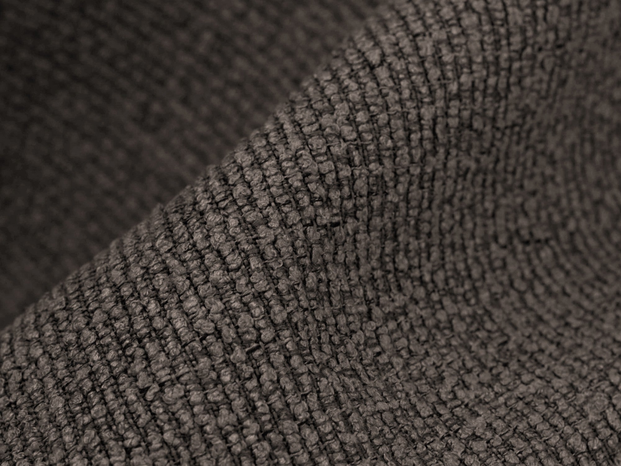 Right-facing modular 2-seater sofa ALOHA chocolate boucle