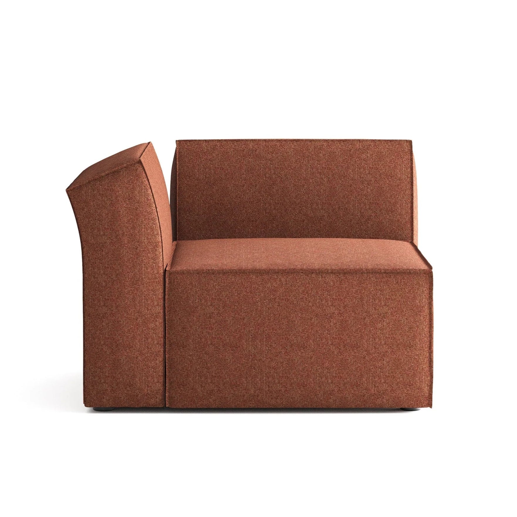 Sofa modulárna ANDO - modul ľavostranný hrdzavý