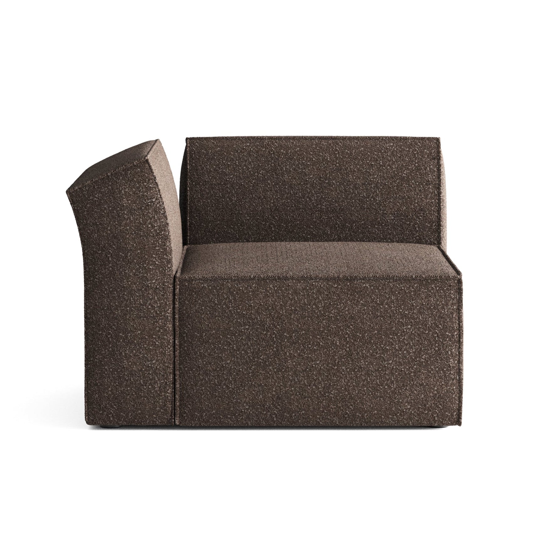 Sofa modulárna ANDO - modul ľavostranný hnedý boucle