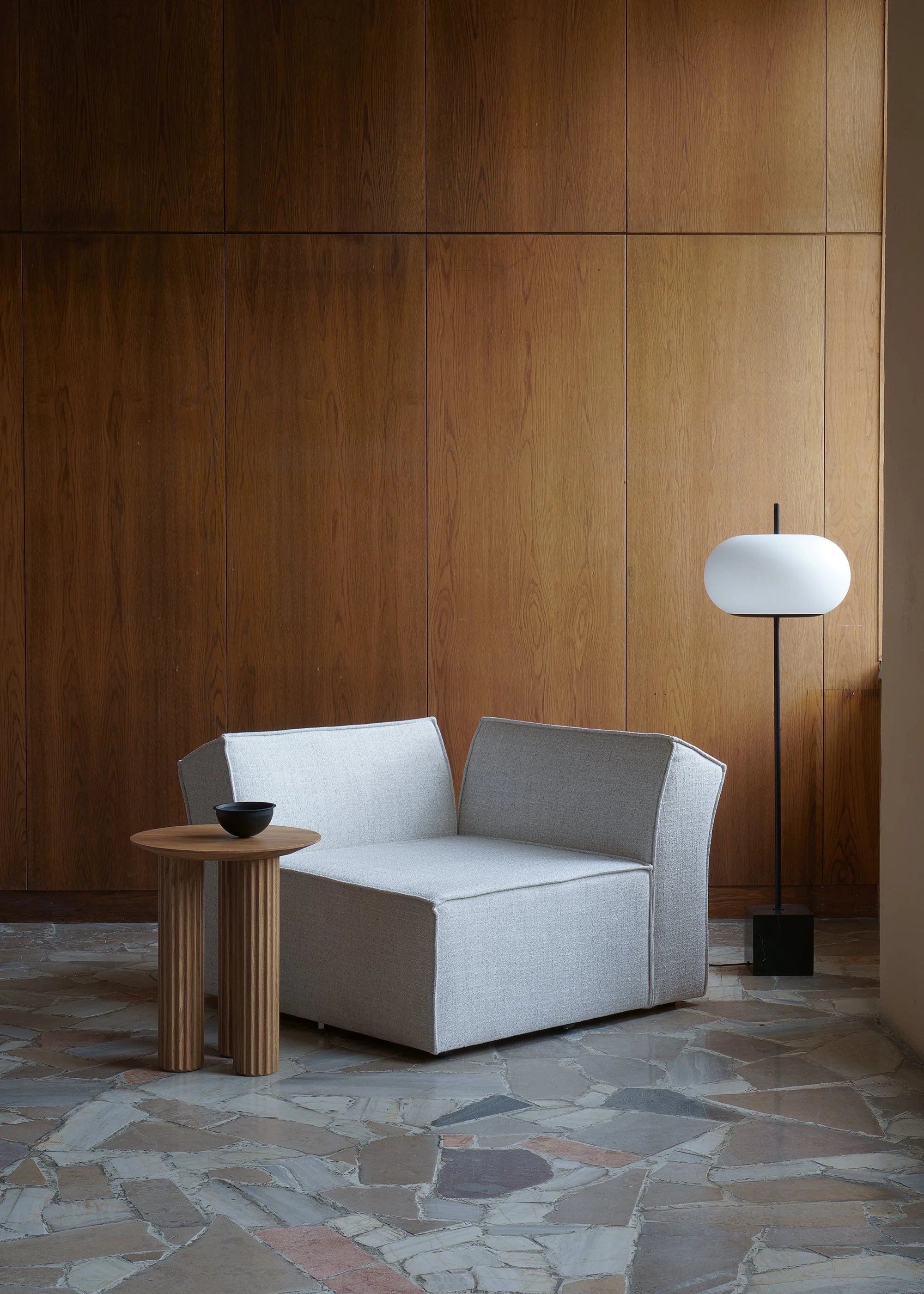 Sofa modulárna ANDO - pravý modul hrdzavý