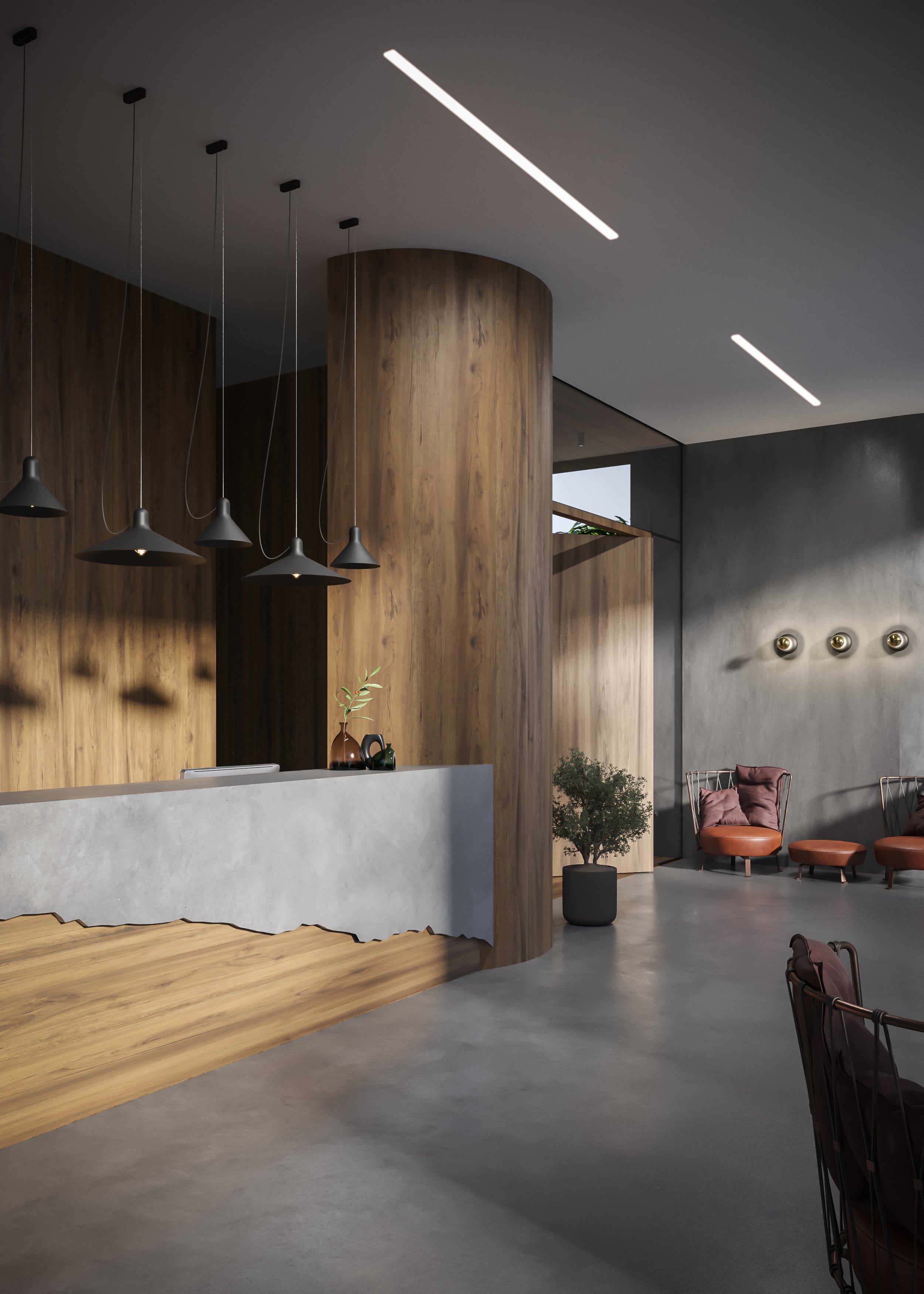 CONA black pendant lamp