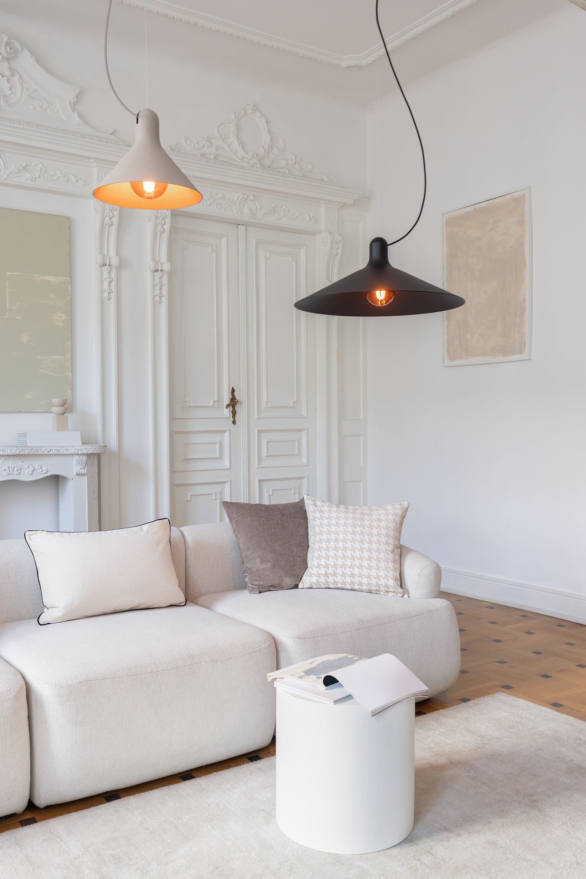 Závesná lampa CONA béžová taupe