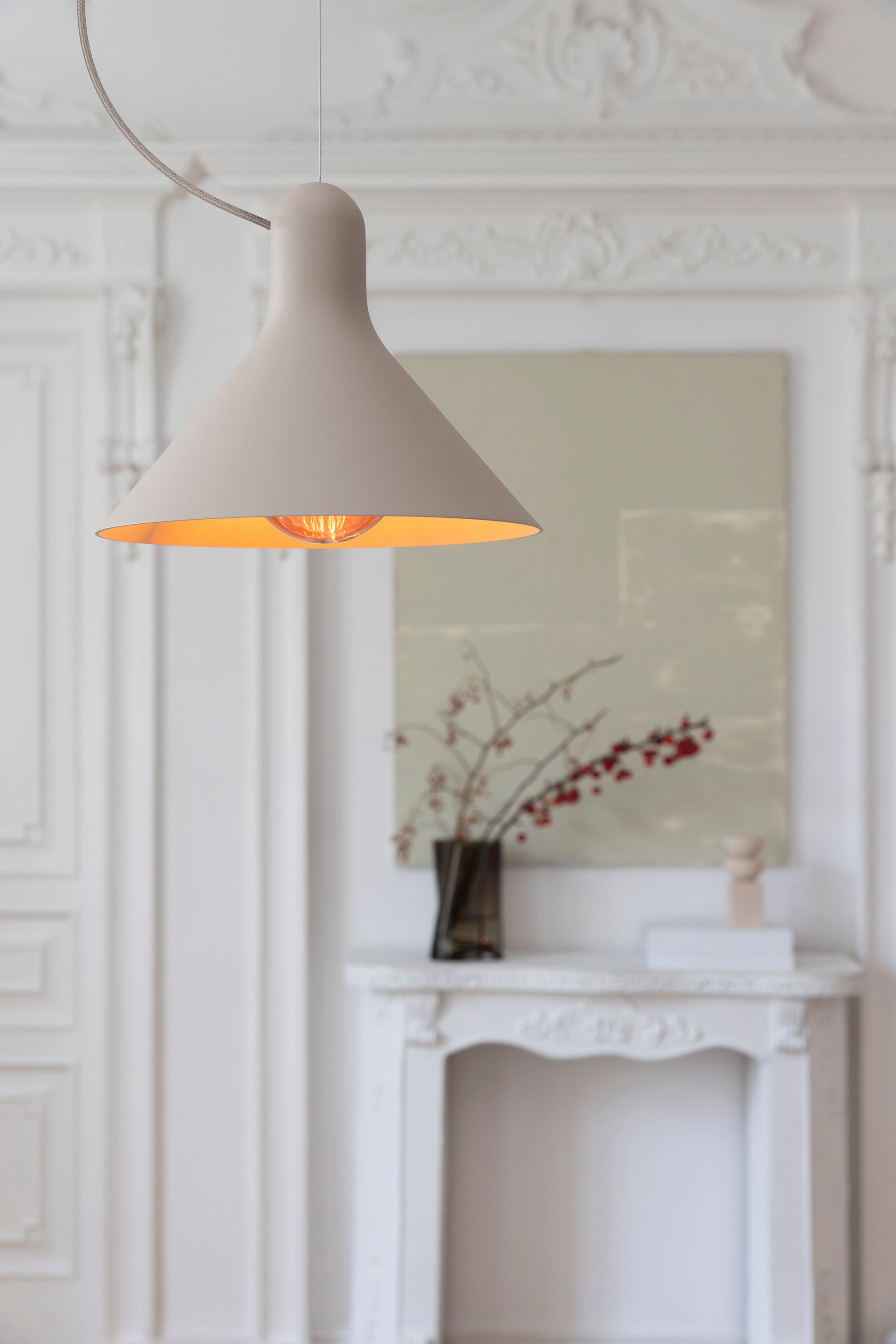 Závesná lampa CONA béžová taupe