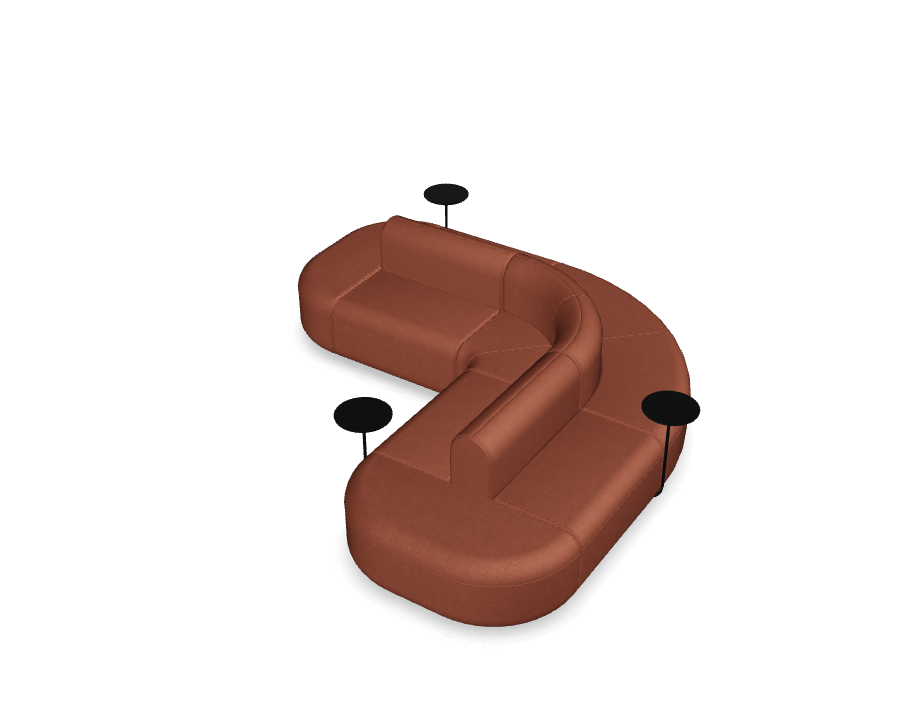 Sofa 6-modulová rohová dvojitá ARTIKO čalúnená