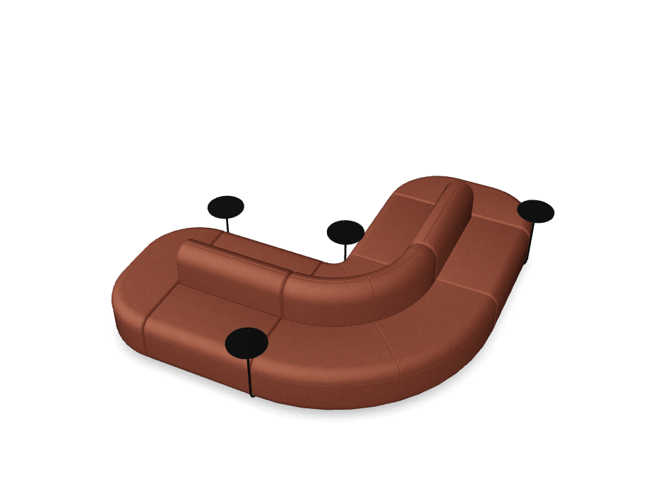 Sofa 6-modulová rohová dvojitá ARTIKO čalúnená