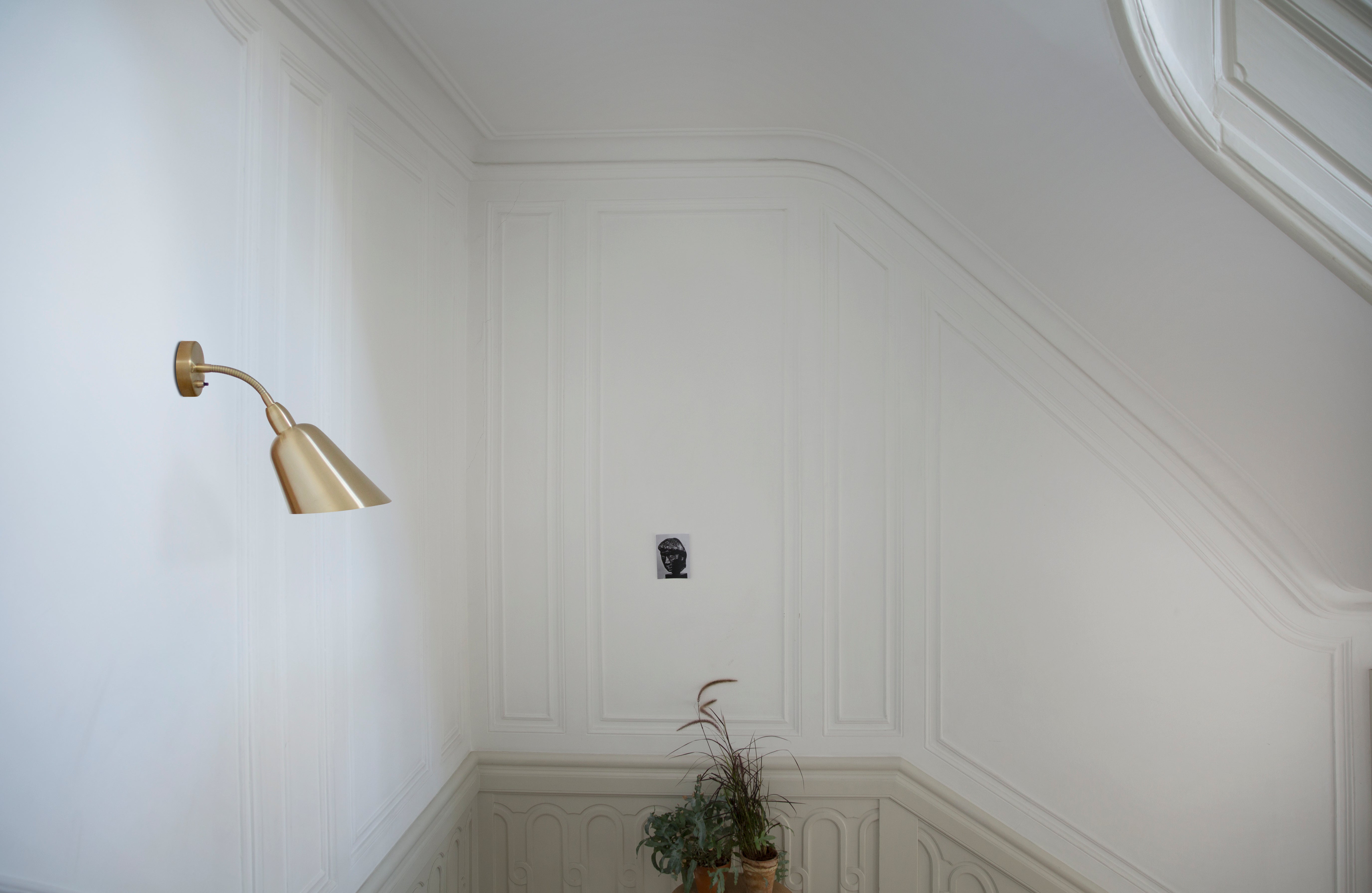 Nástenná lampa BELLEVUE AJ9 čierna s mosadzným povrchom