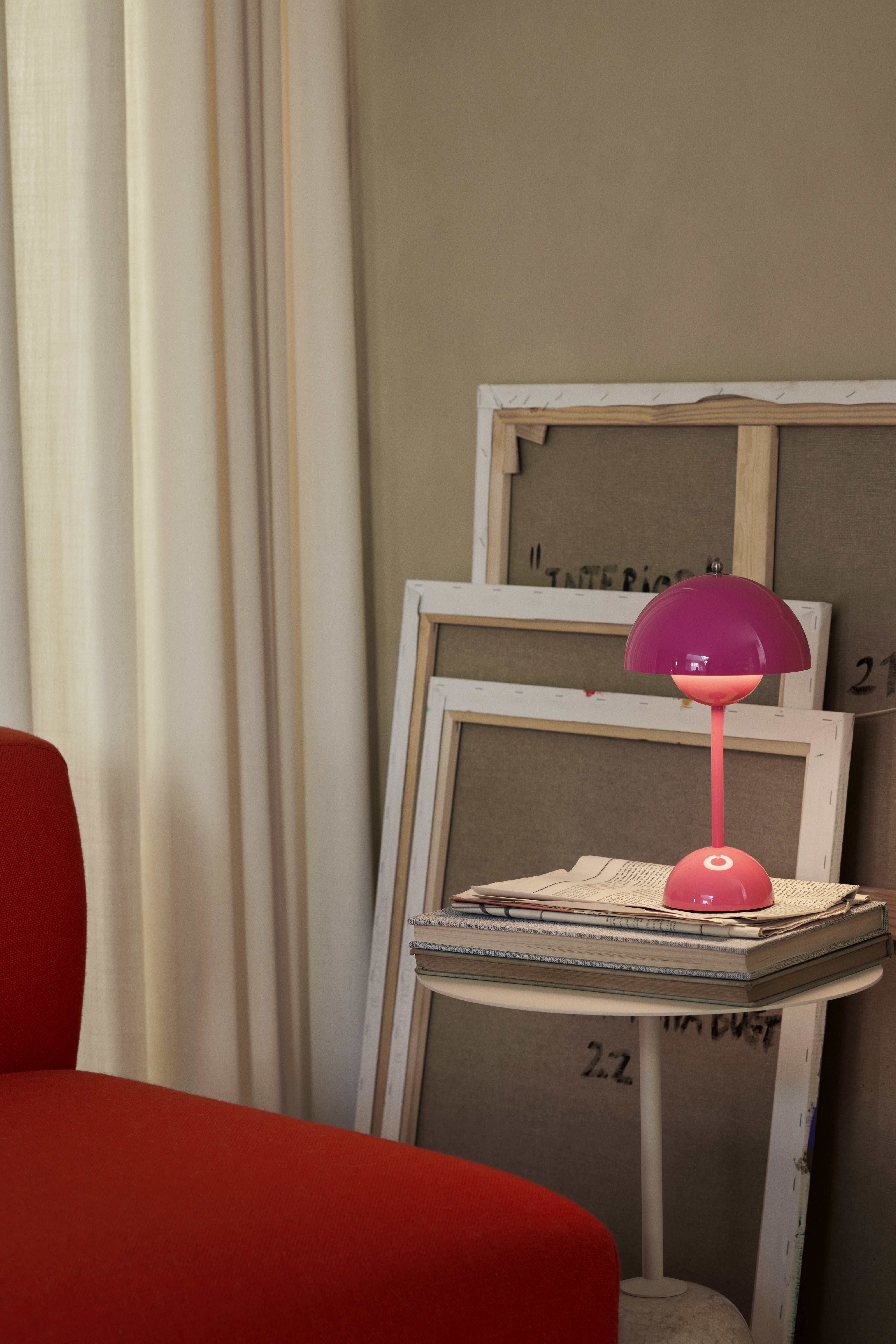 Prenosná lampa FLOWERPOT VP9 fuksiová