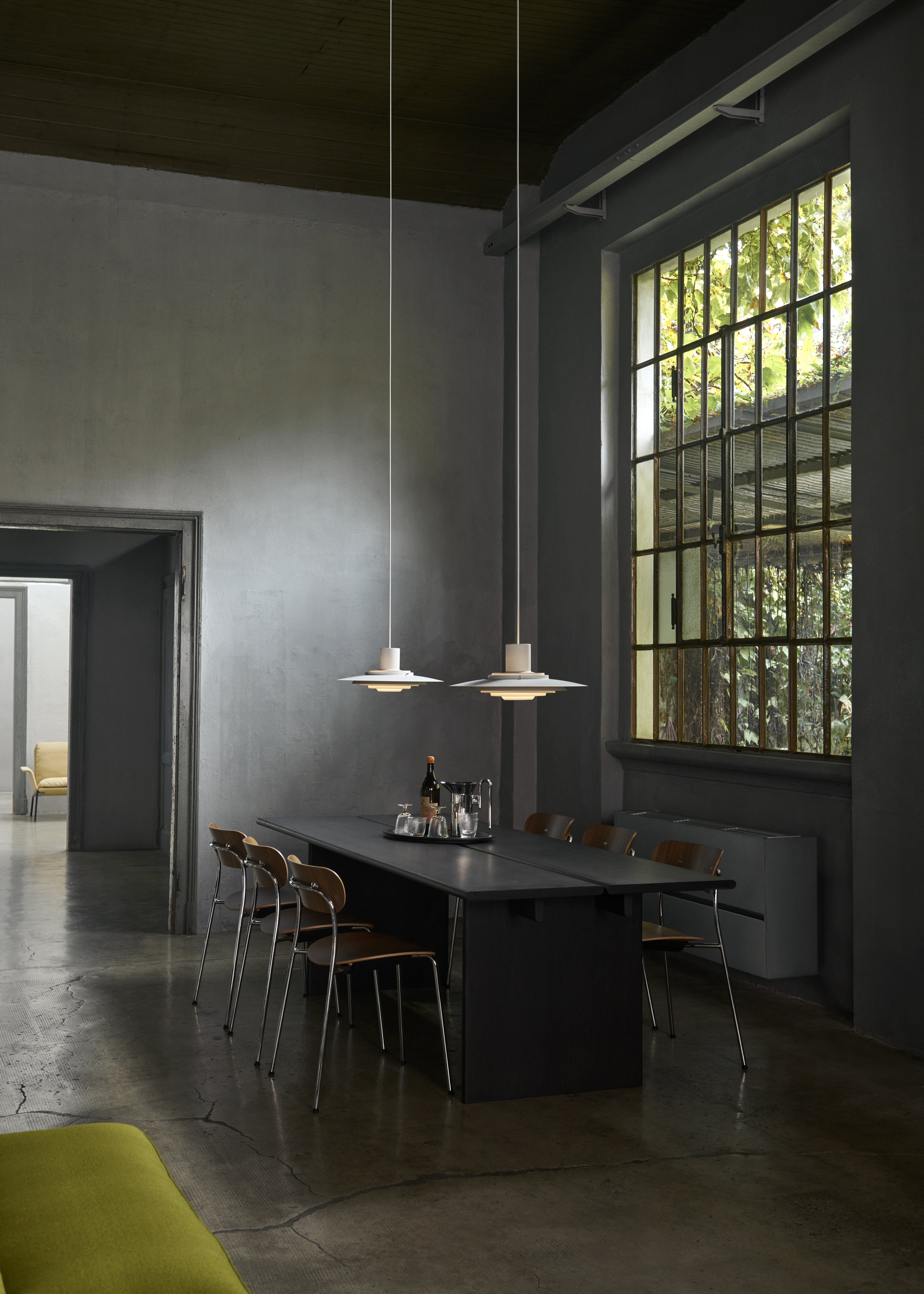 Závesná lampa P376 hliník
