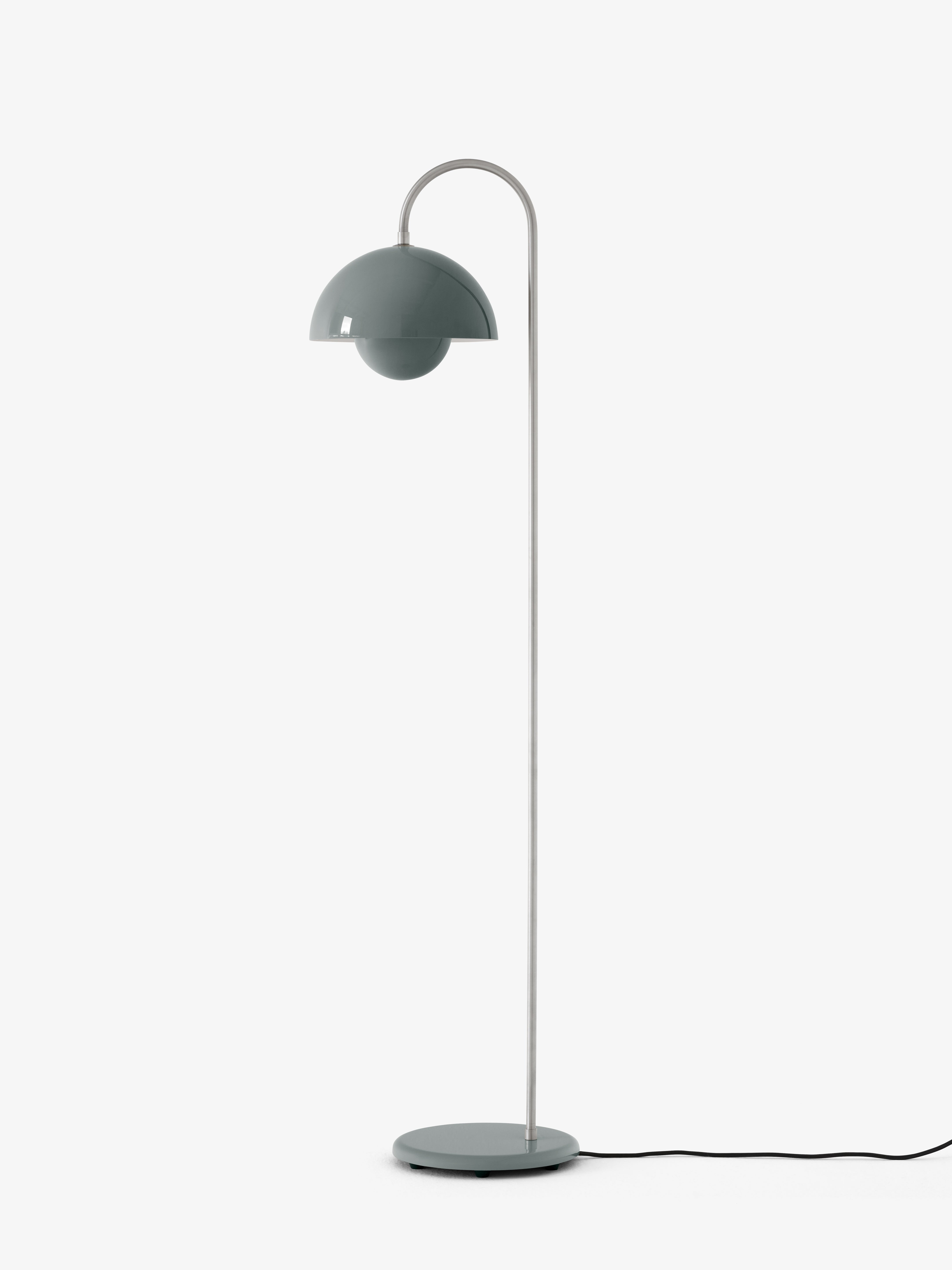 Lampa podlahová FLOWERPOT VP12 šedomodrá