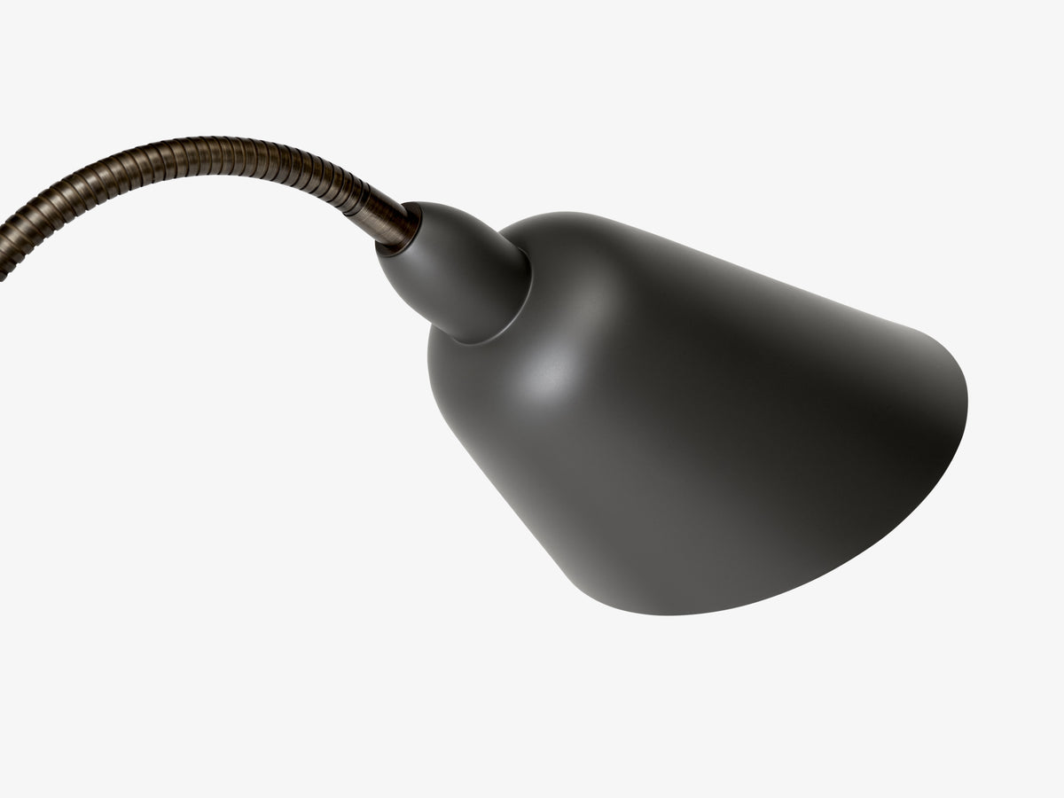 Stolná lampa BELLEVUE AJ7 grafitová s hnedou mosadznou základňou