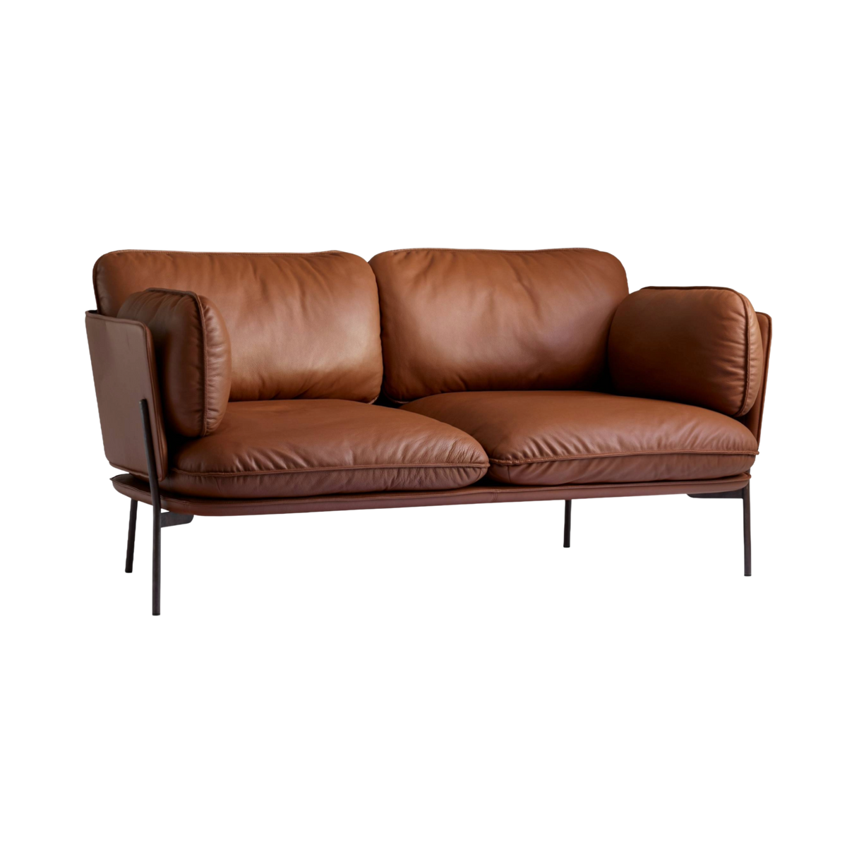 Sofa pre 2 osoby CLOUD LN2 čalúnená s čiernym podstavcom