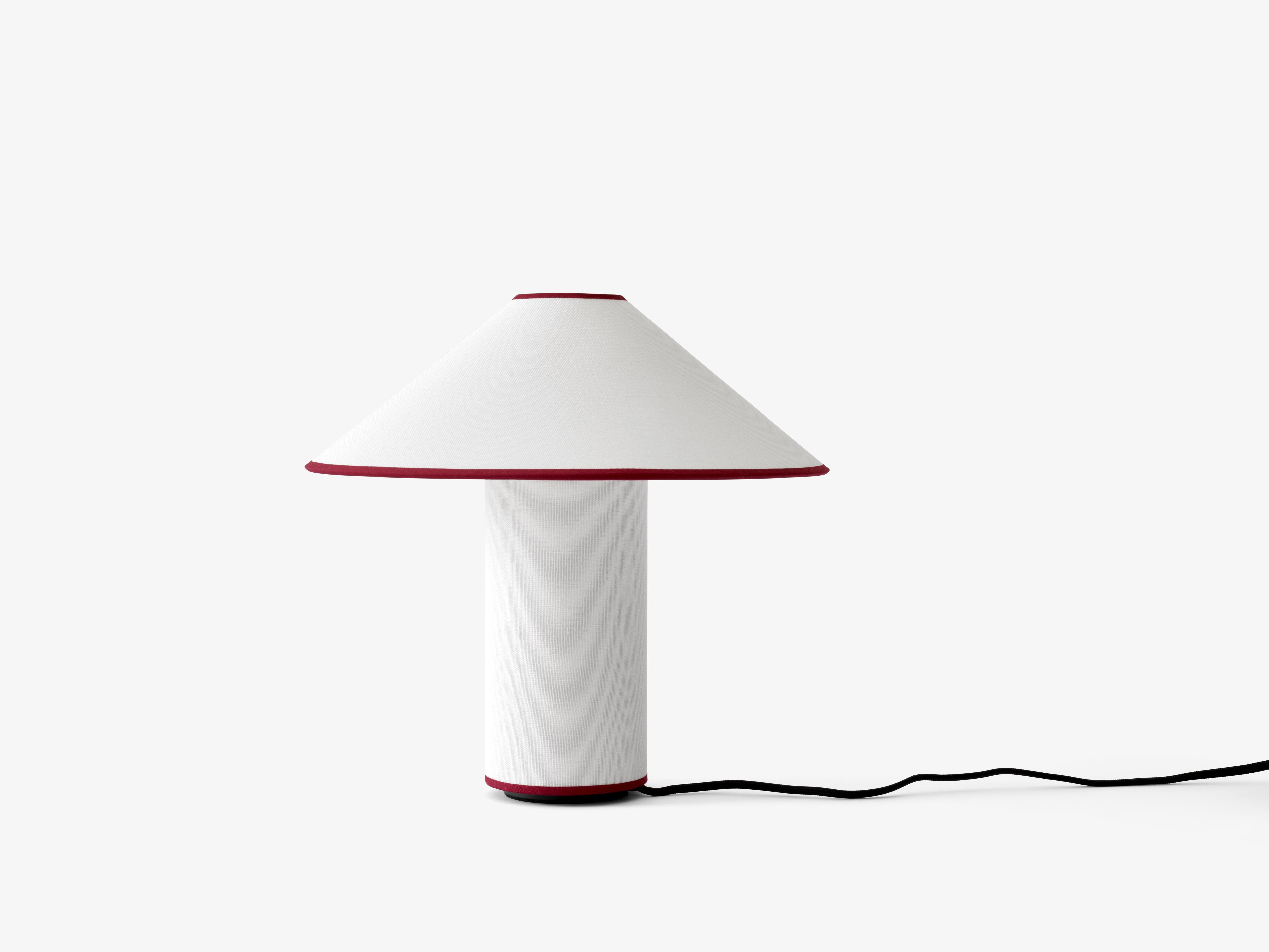 Stolná lampa COLETTE ATD6 biela s červeným povrchom