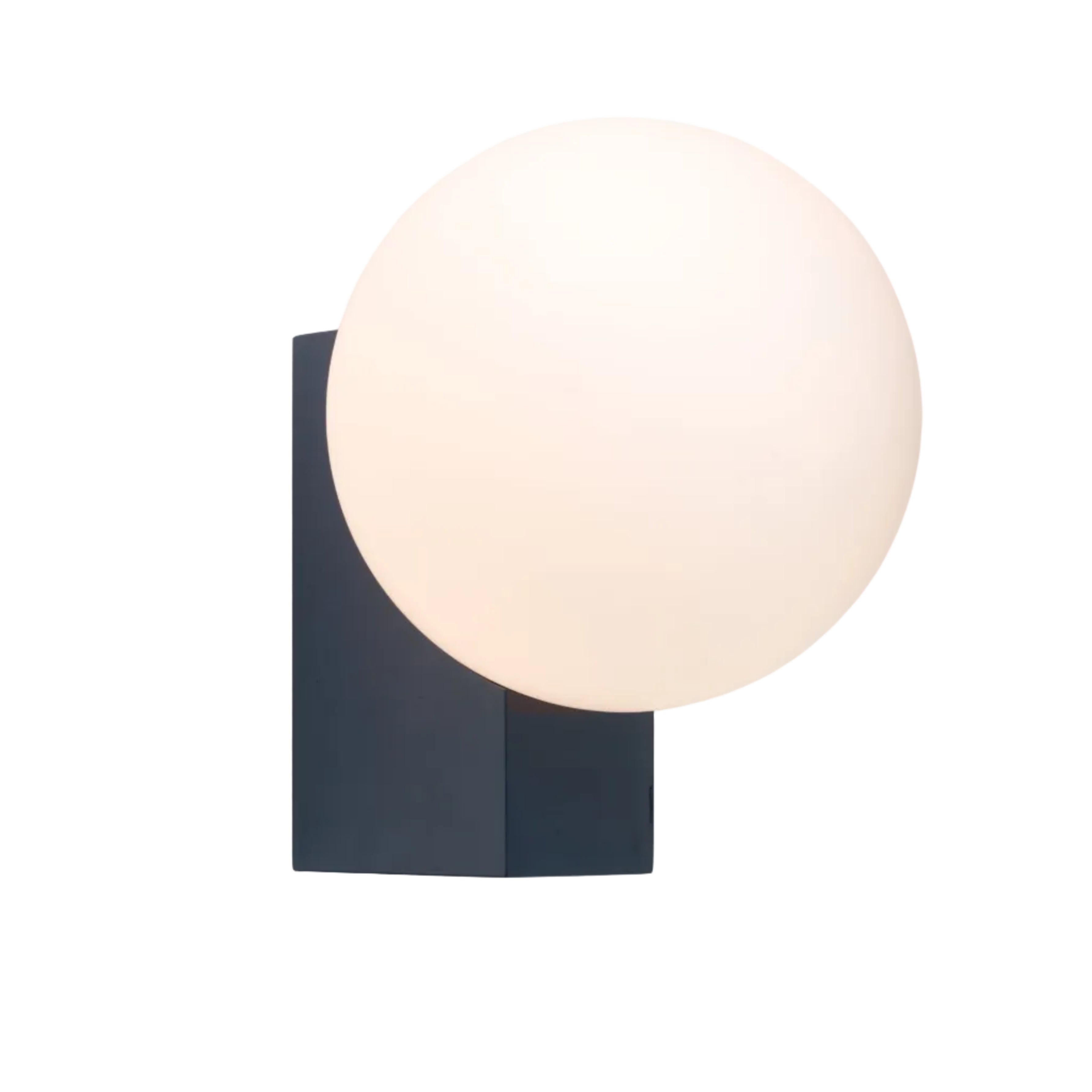 Nástenná lampa JOURNEY SH2 so skleneným tienidlom a tmavomodrou základňou