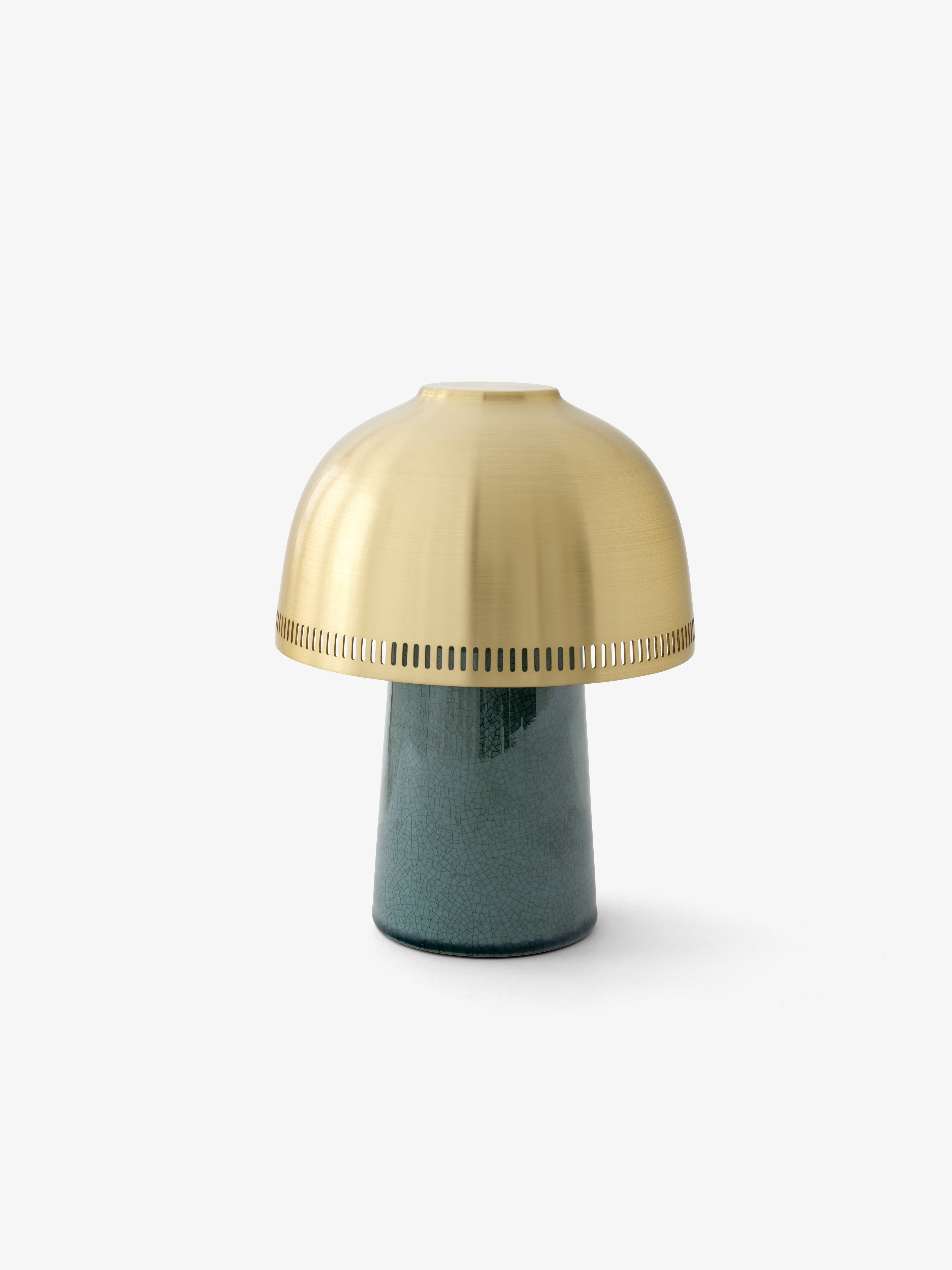 Prenosná lampa RAKU SH8 mosadzný tienidlo s morskou základňou