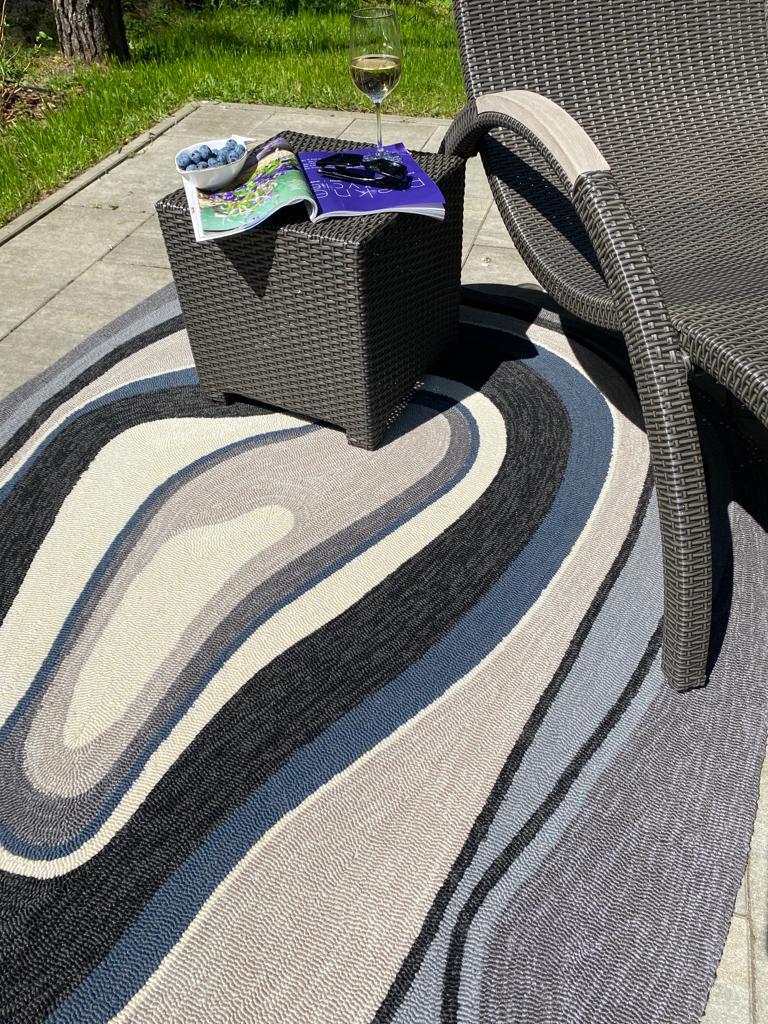 Vonkajší koberec AURA šedý