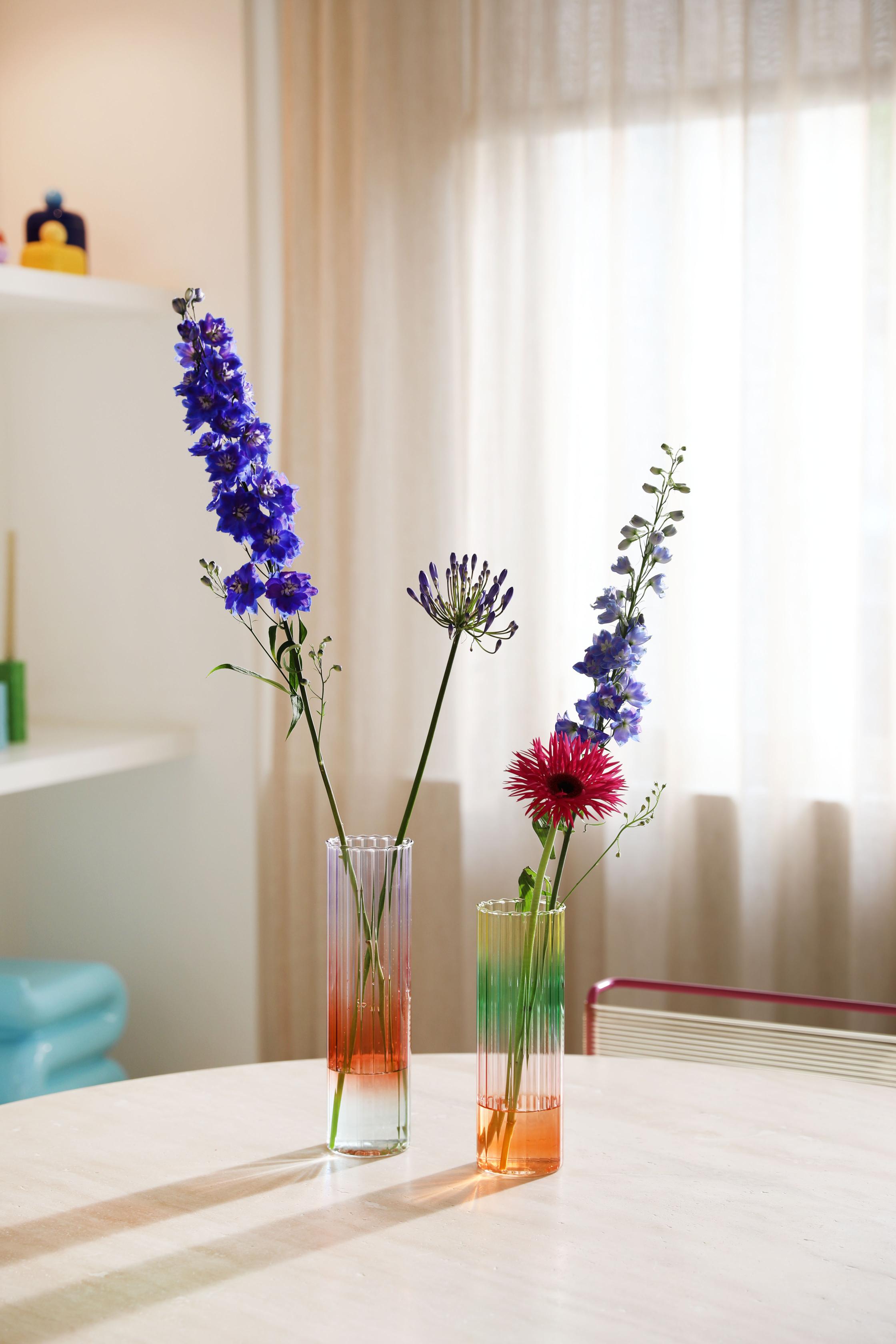 Váza GRADIENT fialová s oranžovou