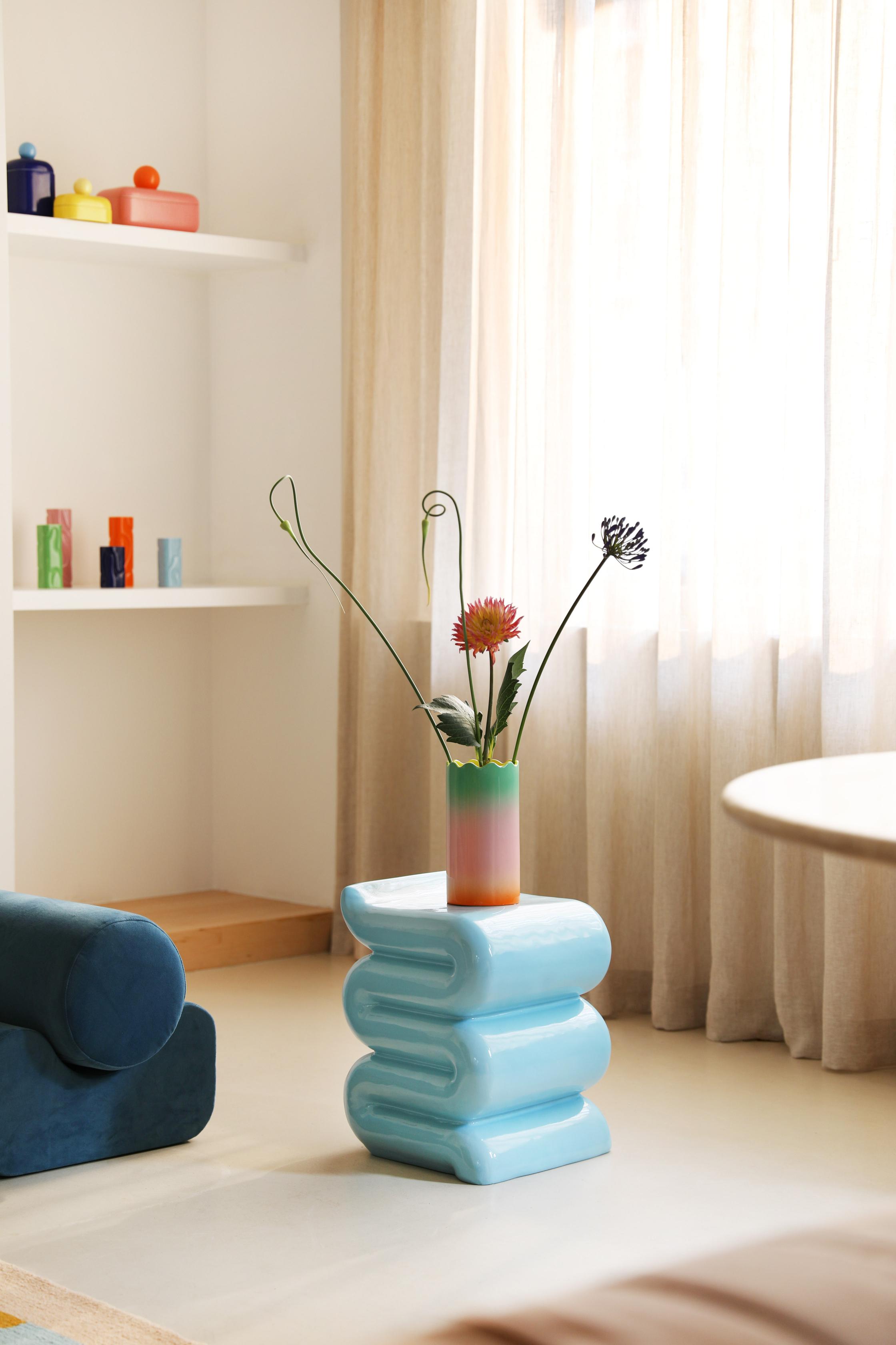 Váza FADE fialovo-oranžový gradient