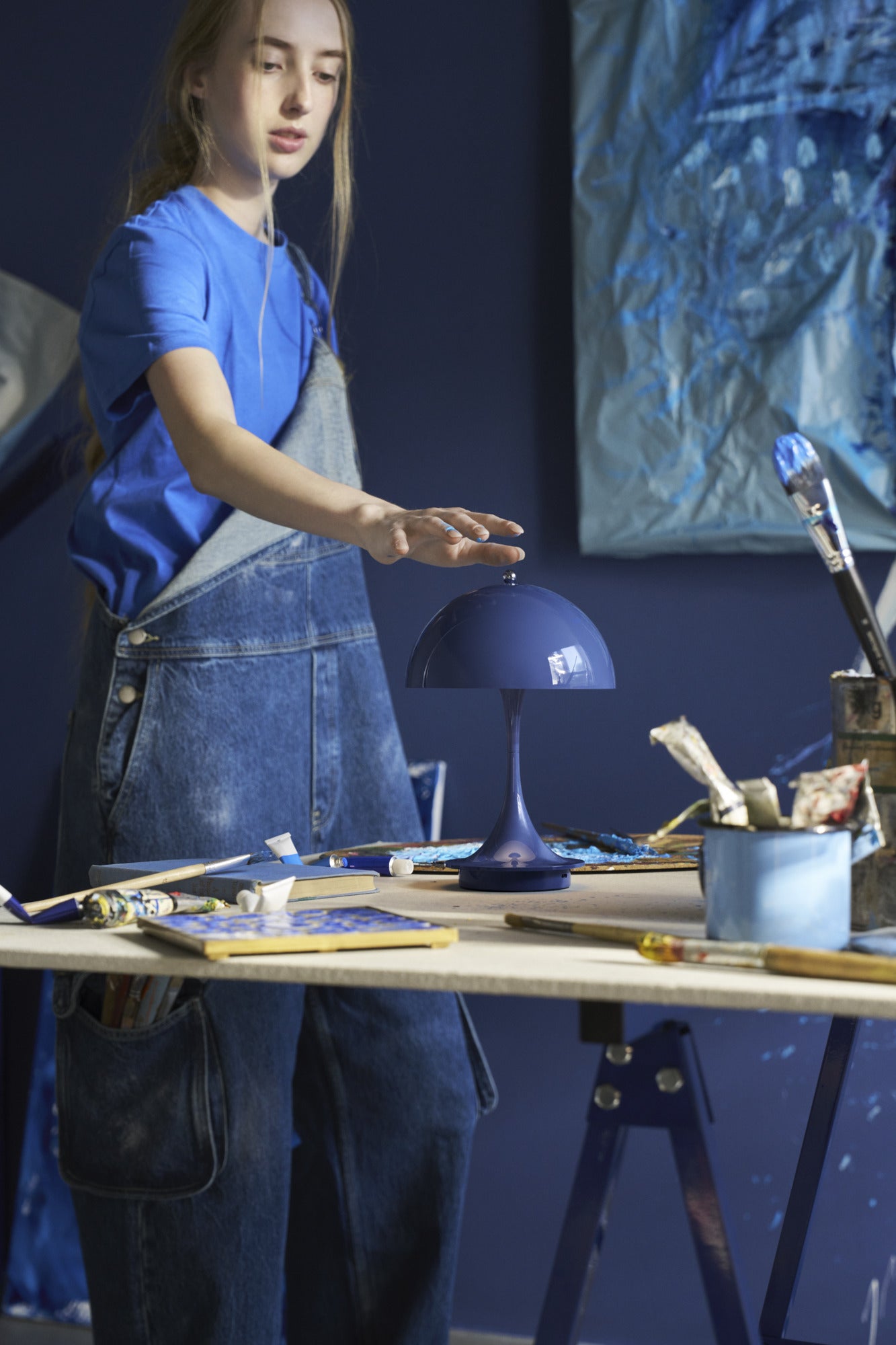 Portable lamp PANTHELLA 160 indigo