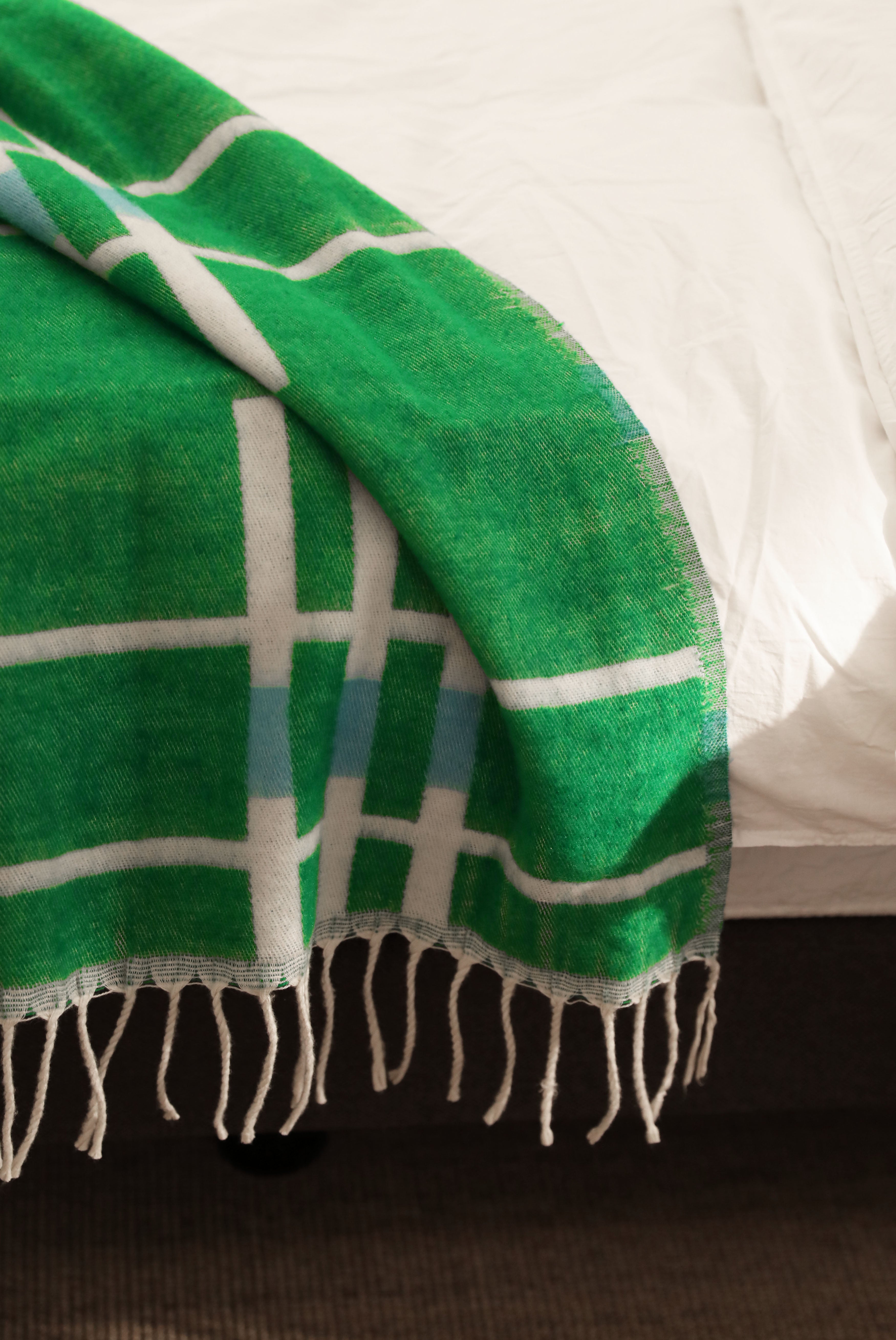 Pled PLANO béžový so zelenou a modrou