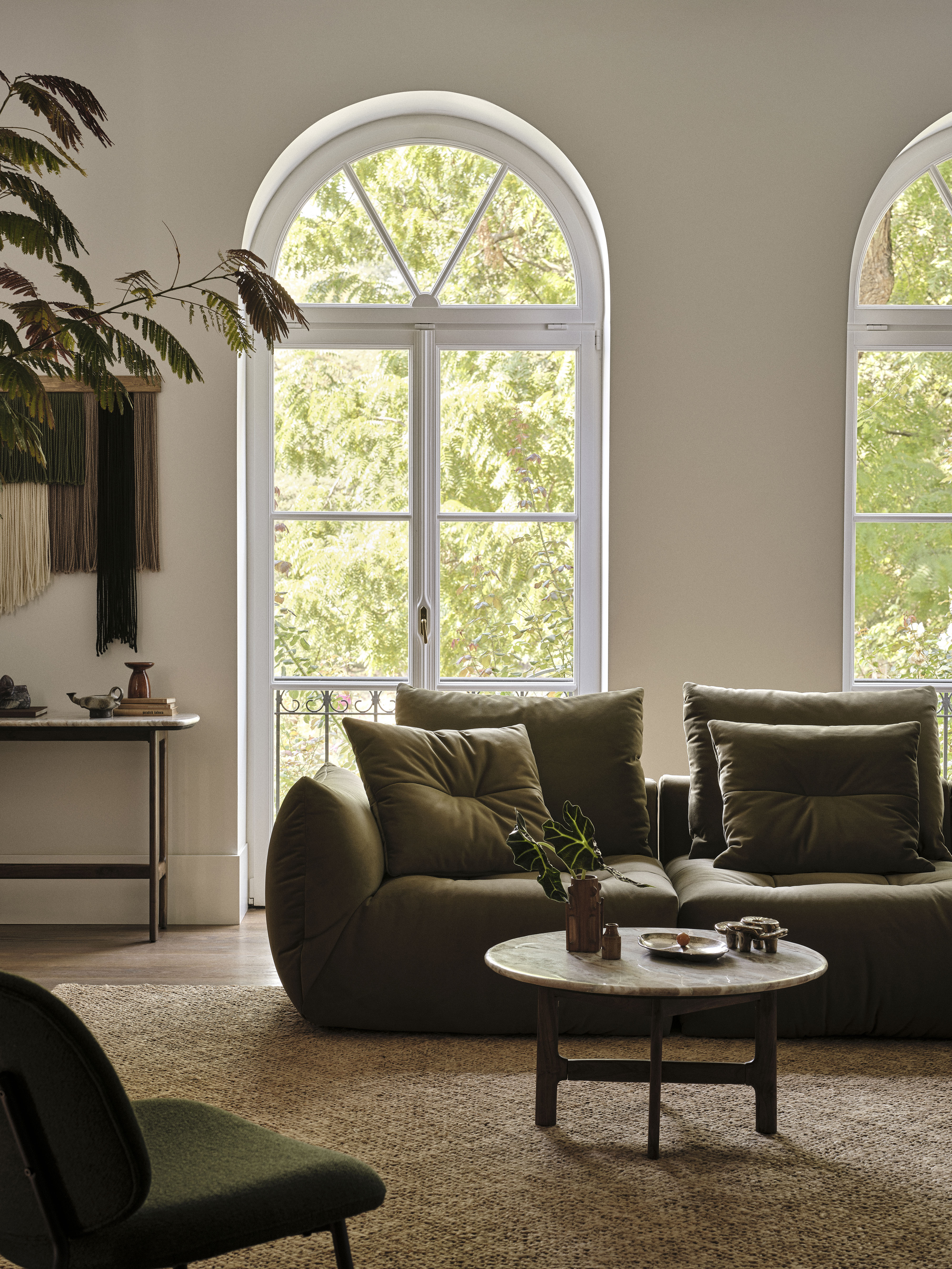 Modulárny rohový gauč pre 3 osoby BLOOM červený šenil