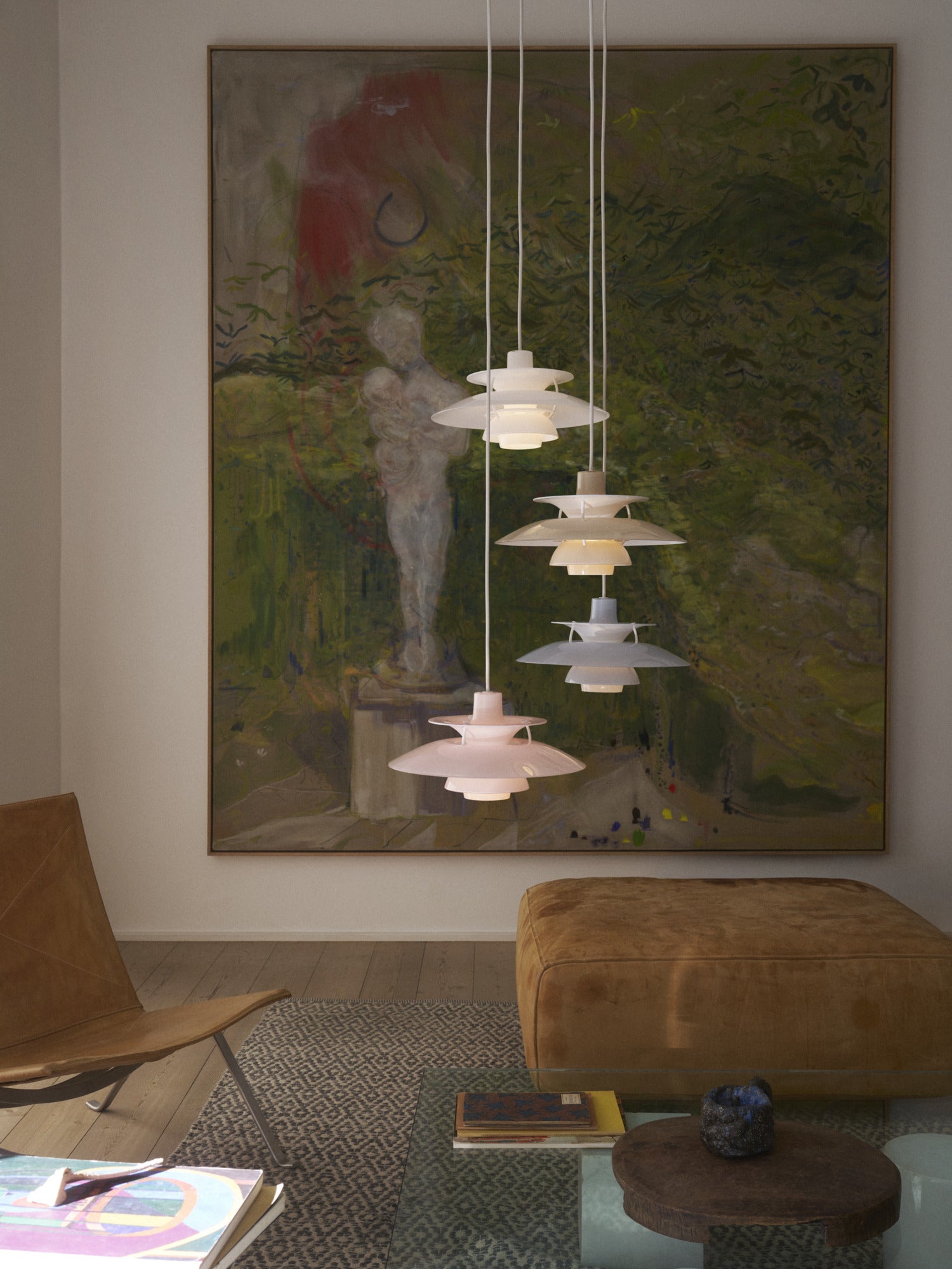 Závesná lampa PH 5 OPAL svetloružová