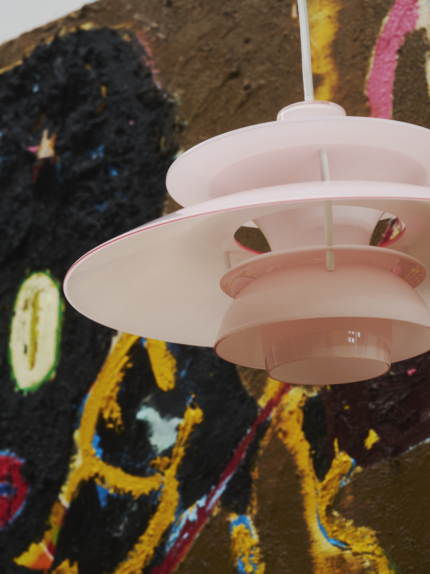 Závesná lampa PH 5 OPAL svetloružová