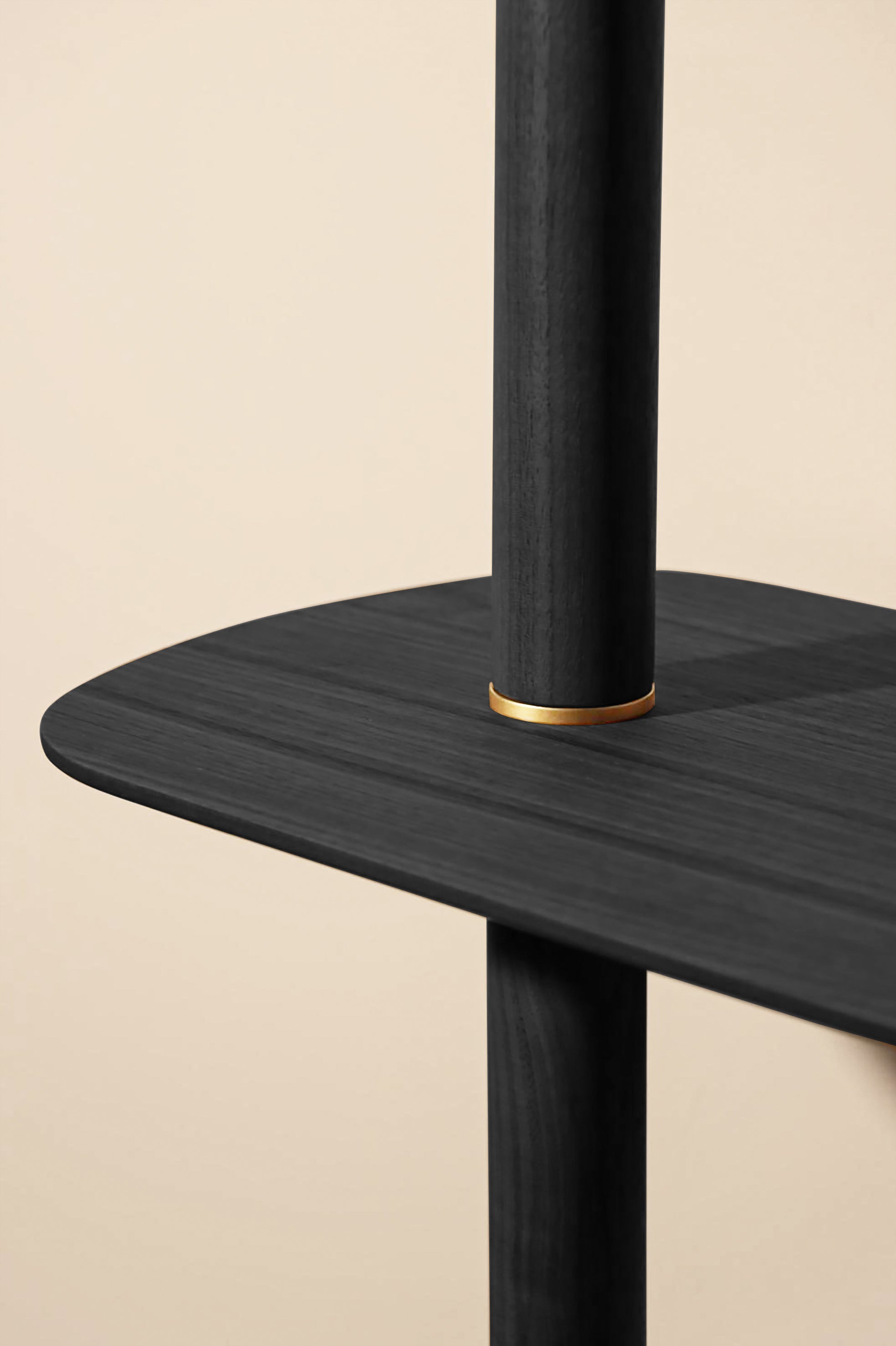 Nástenný regál AXIS 3 čierny jaseňový dyha