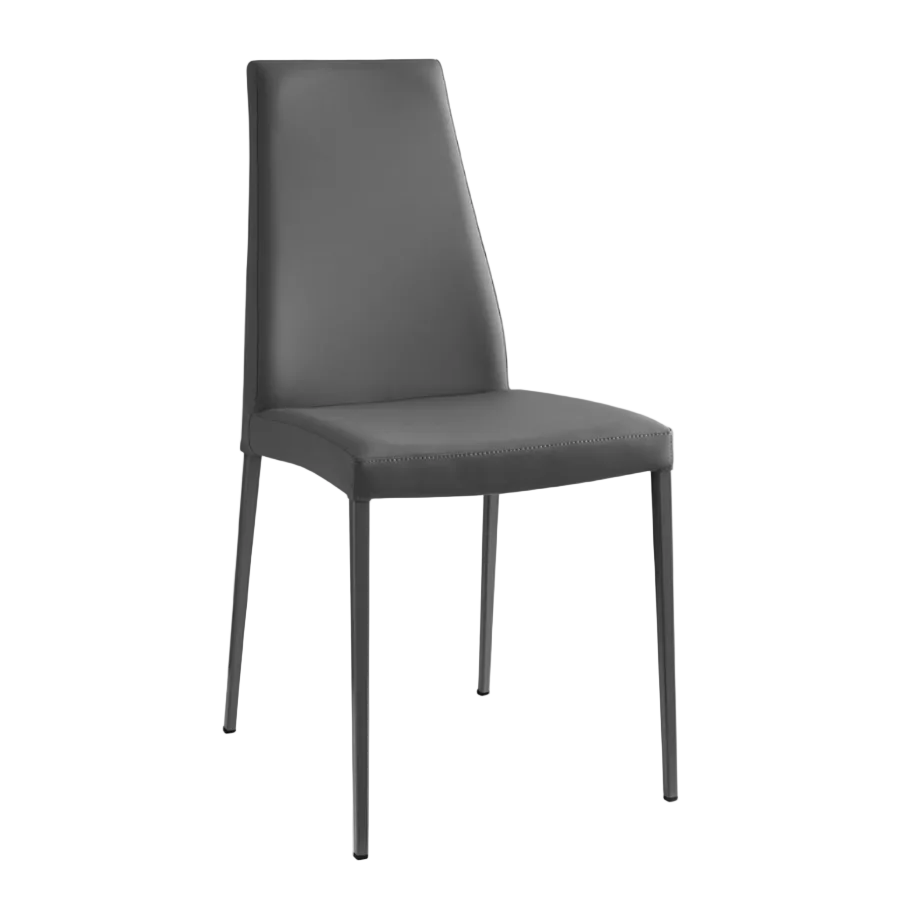 AIDA upholstered chair with a gray base