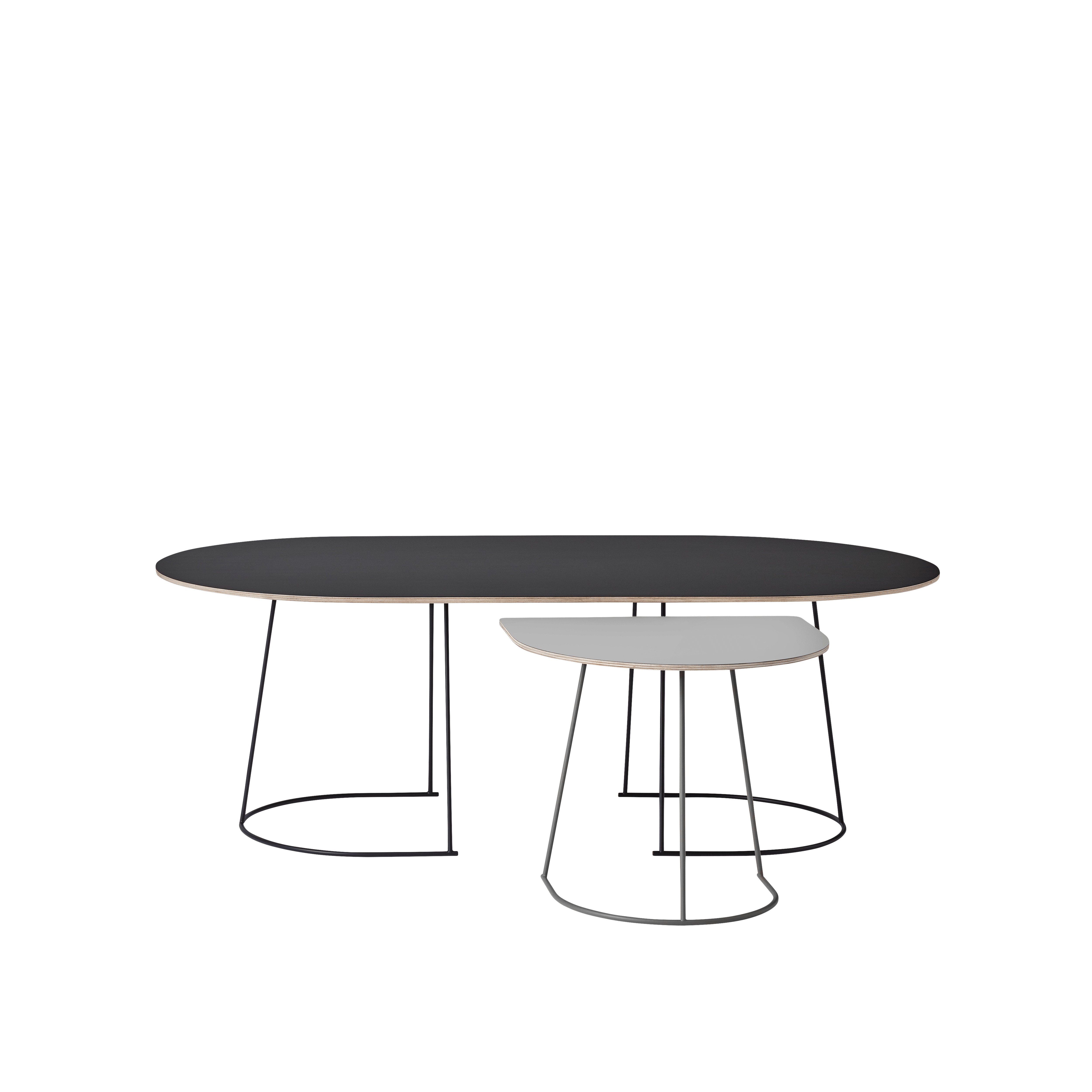 AIRY Black Coffee Table with Black Base in Nanolaminate