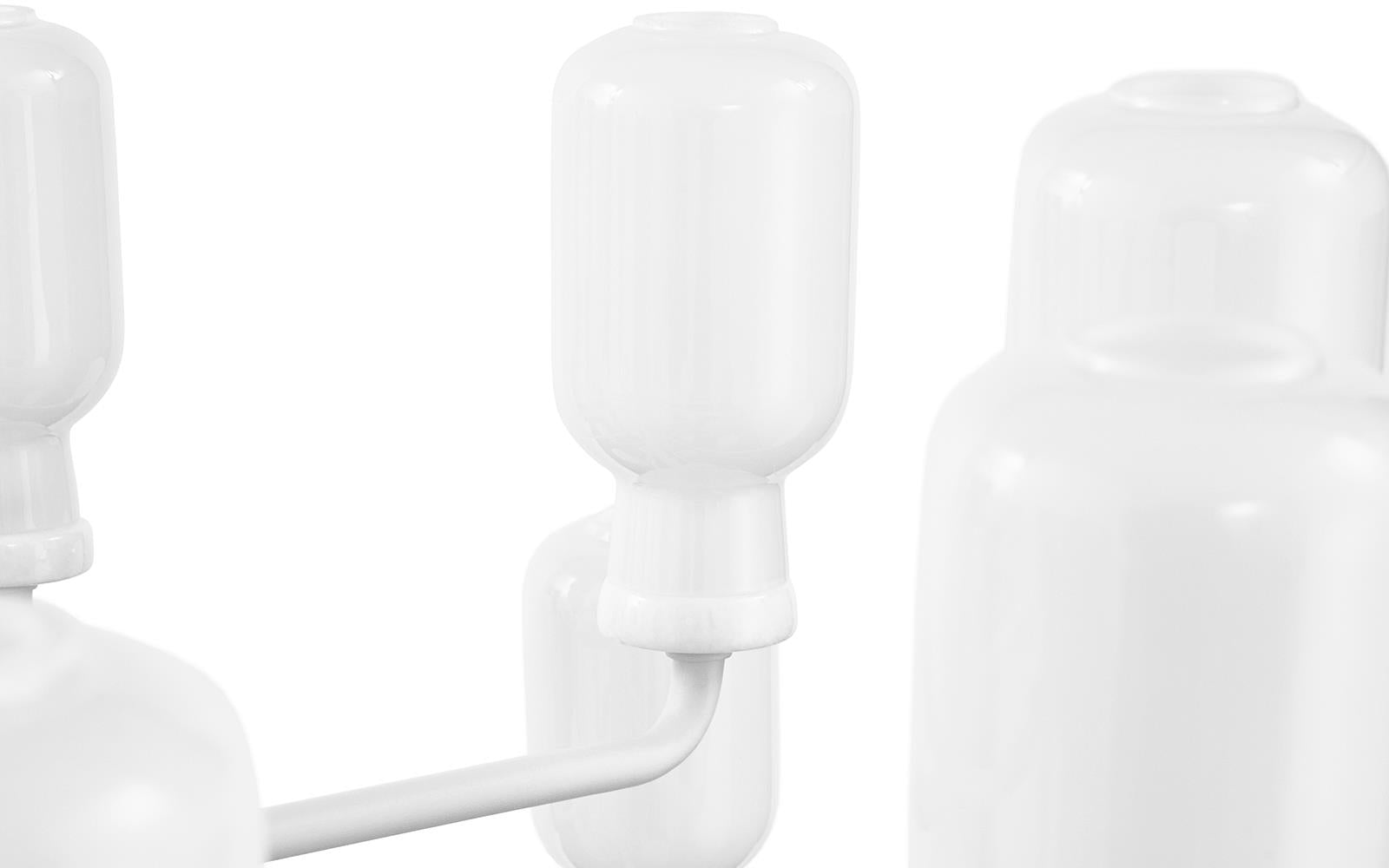 Luster AMP biele sklo s bielym mramorom