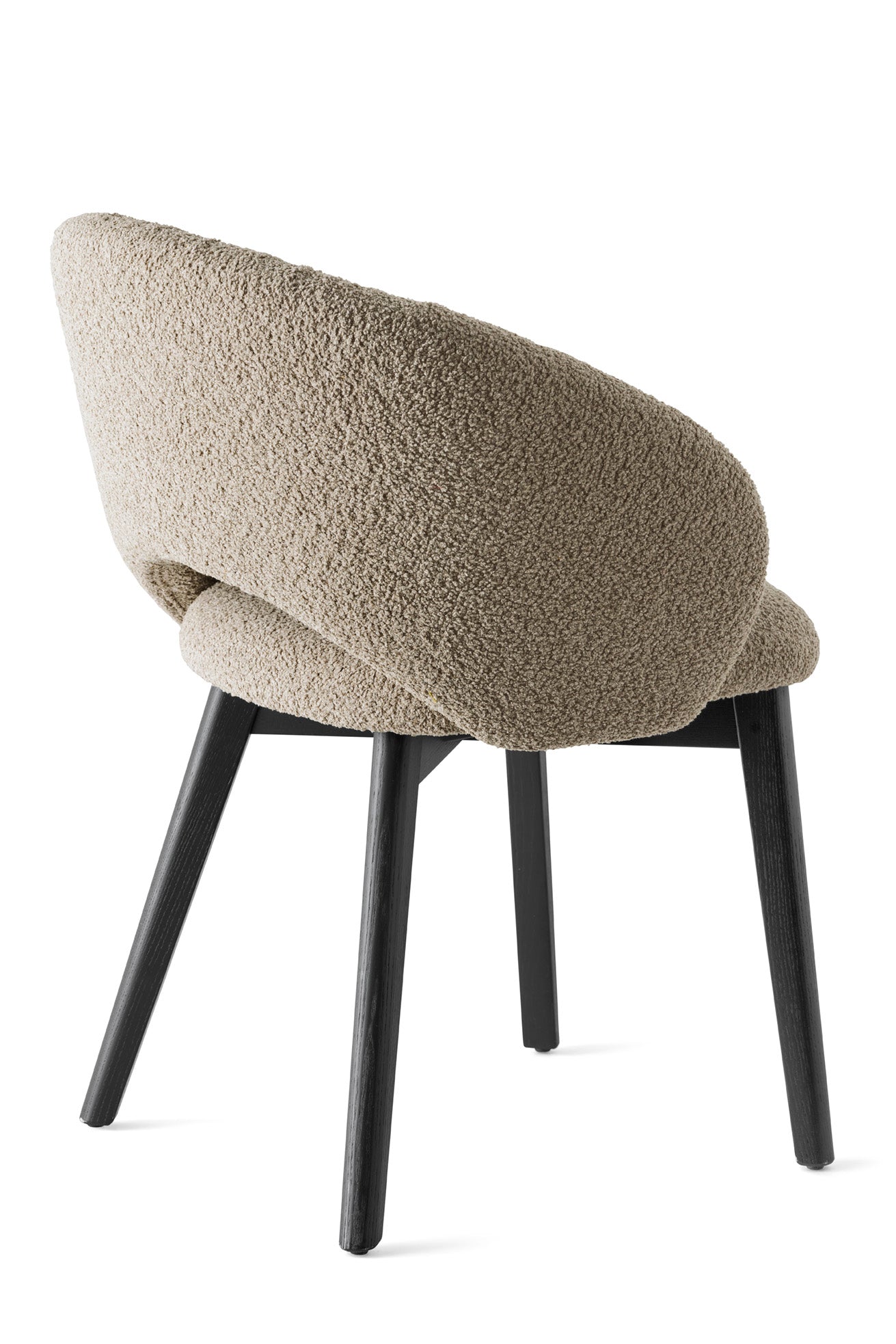 Upholstered ANIME Chair with Black Wooden Base