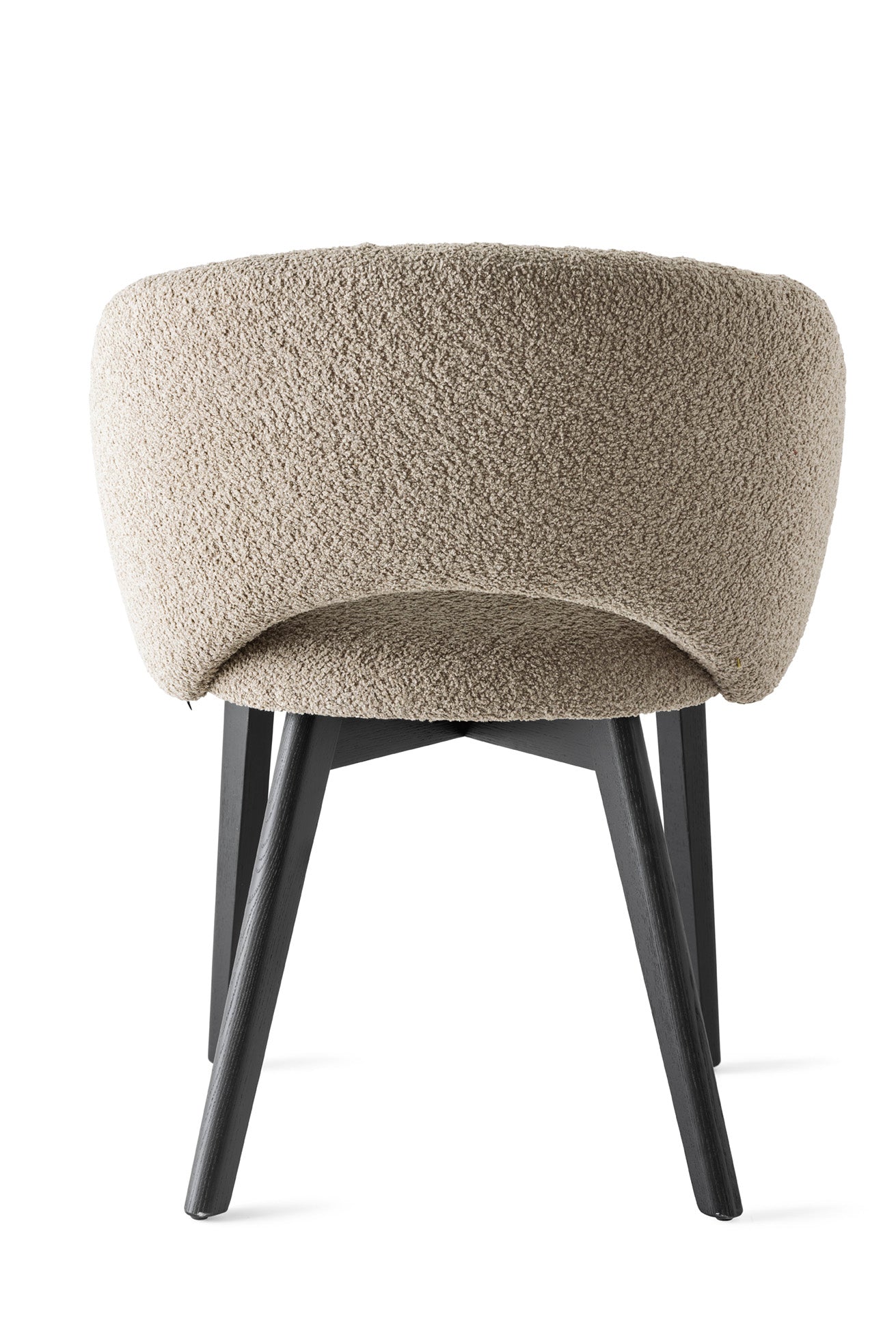 Upholstered ANIME Chair with Black Wooden Base